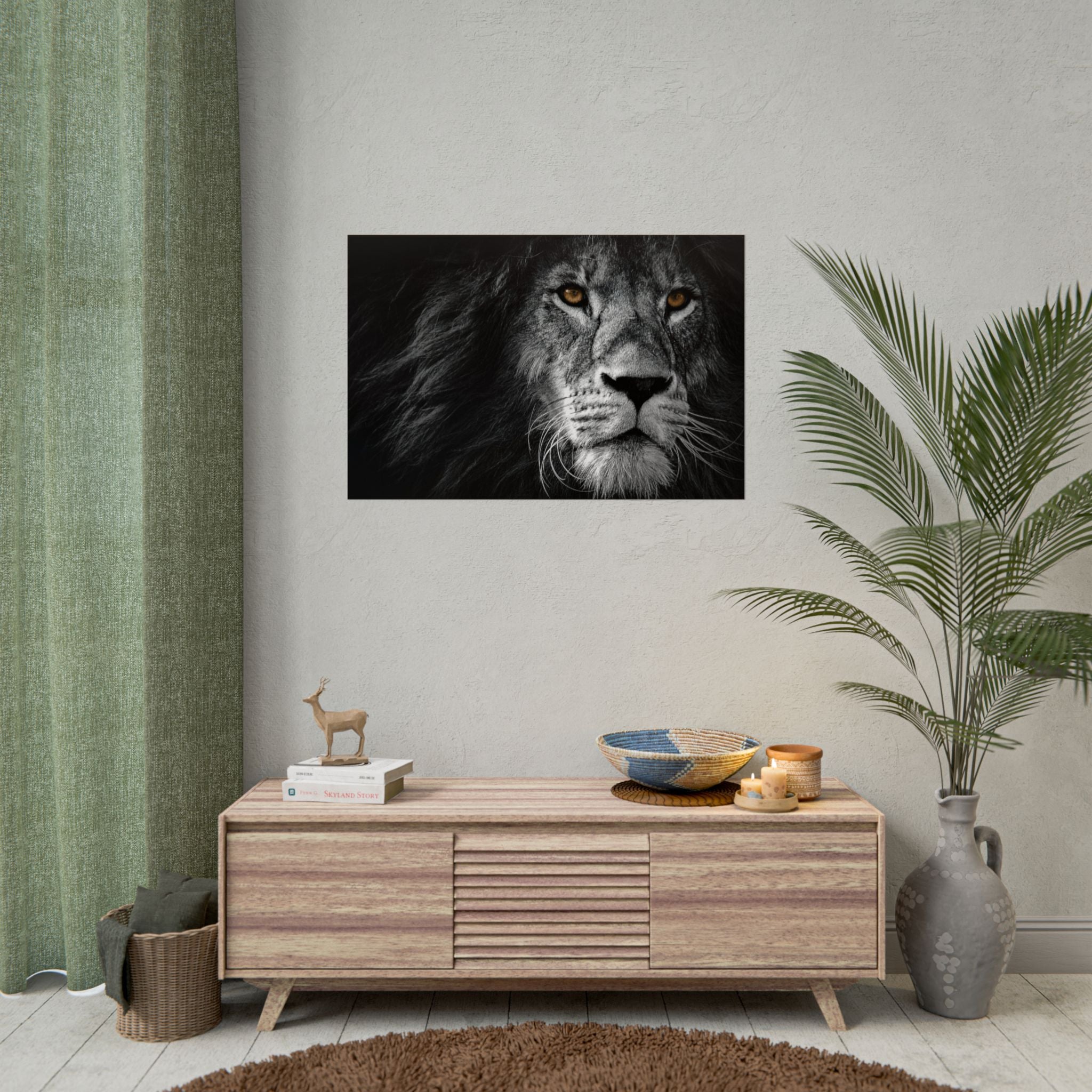 poster-print-lion-wall-art-black-and-white-monochrome-decor-living-room-decor-lion-poster-jungle-animal-art-print-wildlife-sa