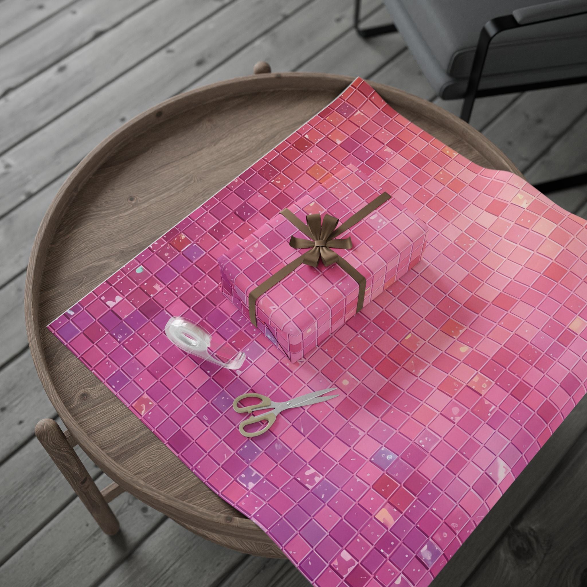 pastel-mosaic-wrapping-paper-pink-hologram-elegant-gift-wrap-for-special-occasions-birthdays-holidays-gift-wrap-wrapping-shee
