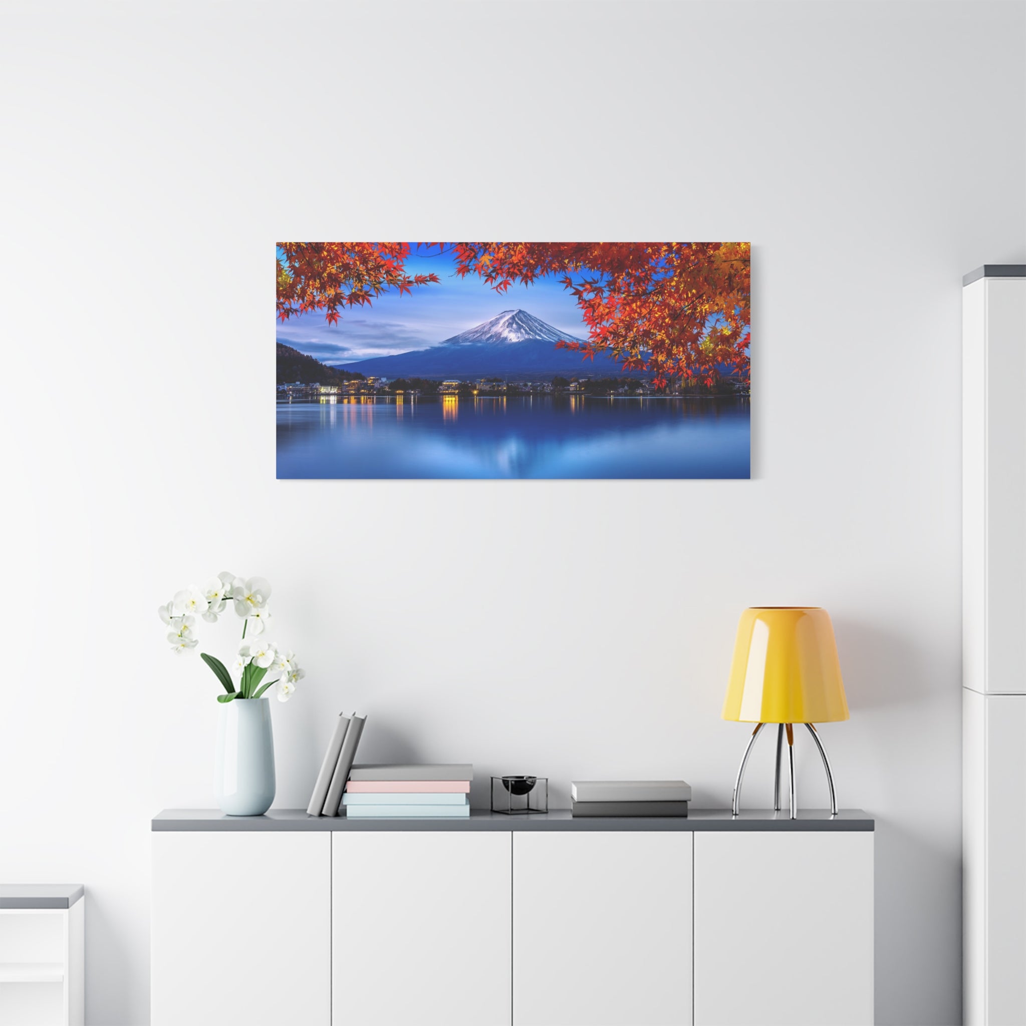 mount-fuji-canvas-wall-art-japan-nature-park-autumn-lake-print-matte-stretched-canvas-home-decor-gift-room-decor-japanese
