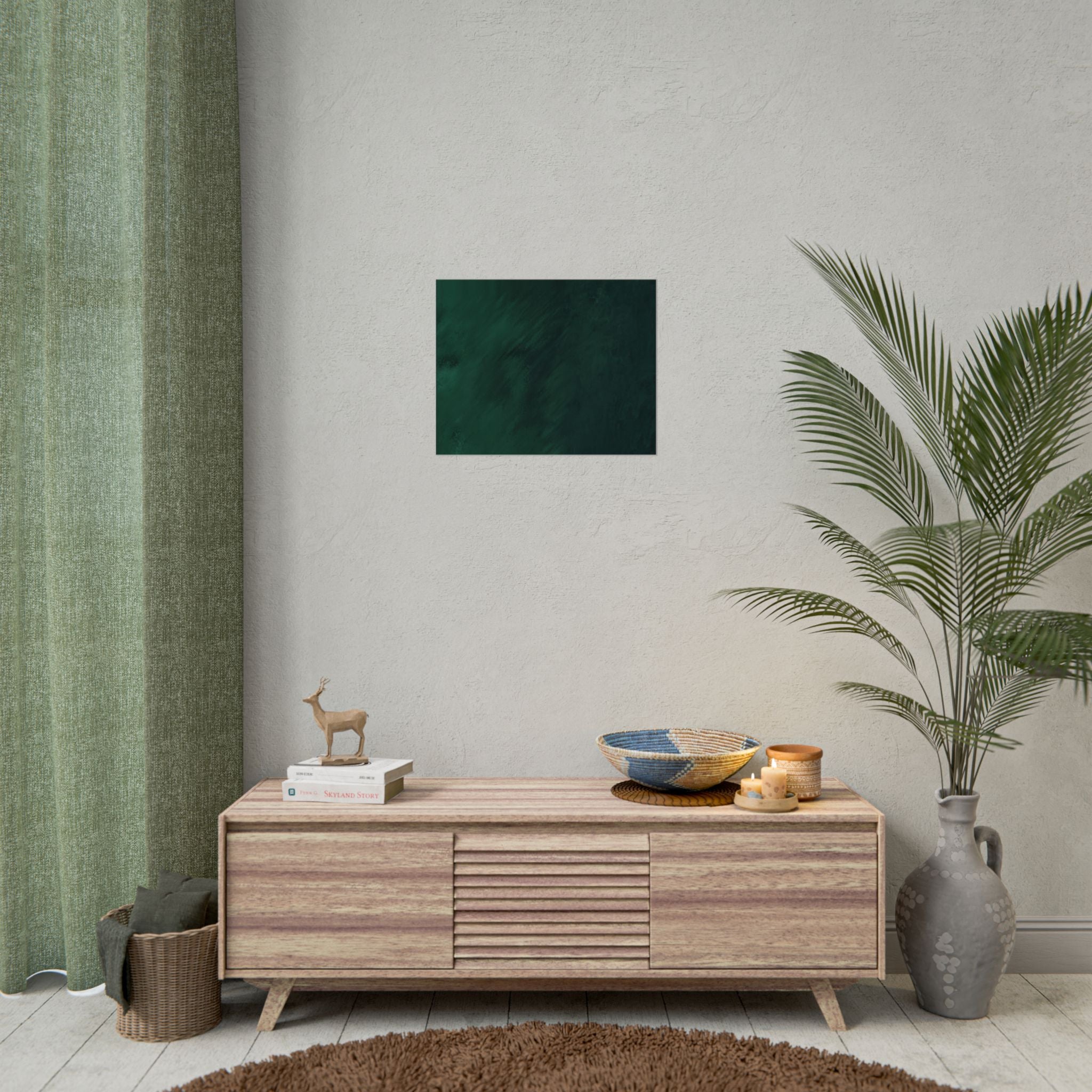 Abstract Green Poster Wall Decor- Wall Art, Home Decor, Office Decor, Green Canvas Bedroom, Modern Art, Green Print