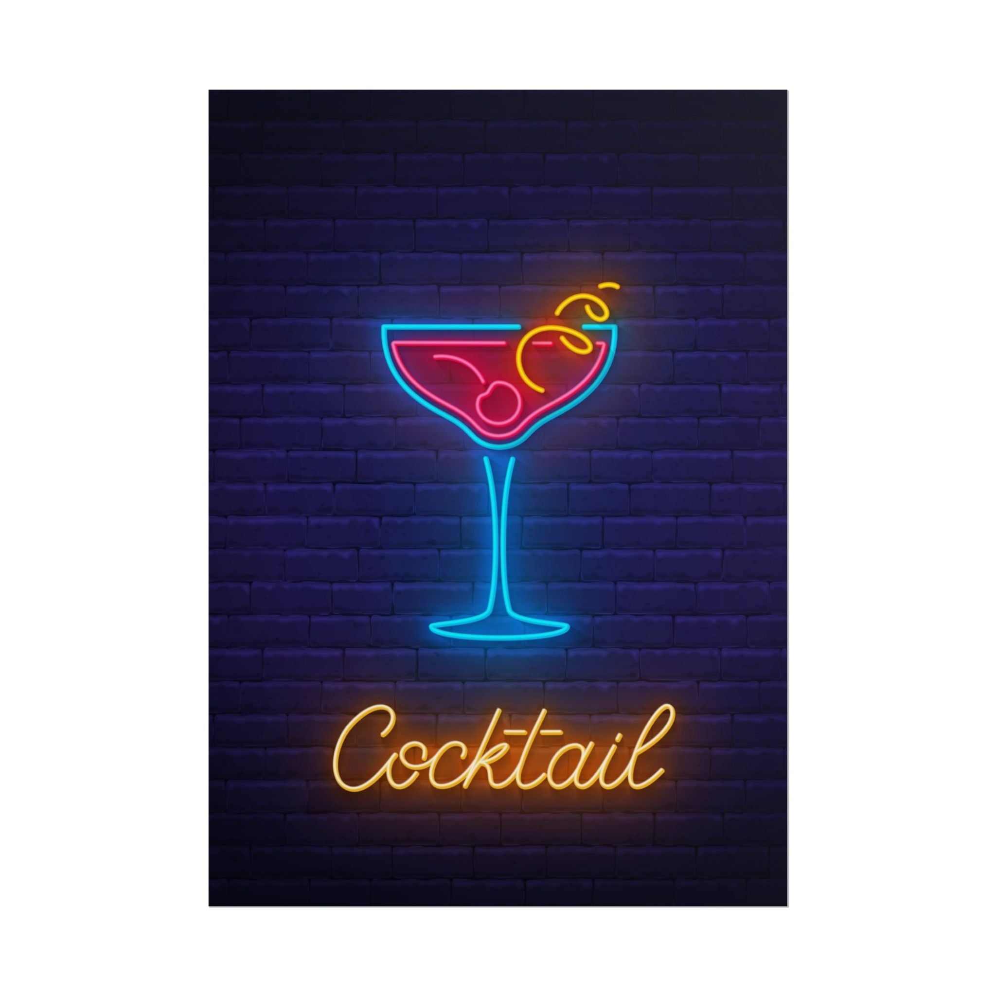 cocktail-neon-martini-poster-wall-art-decor-large-poster-artwork-cocktail-print-bar-decor-kitchen-wall-art