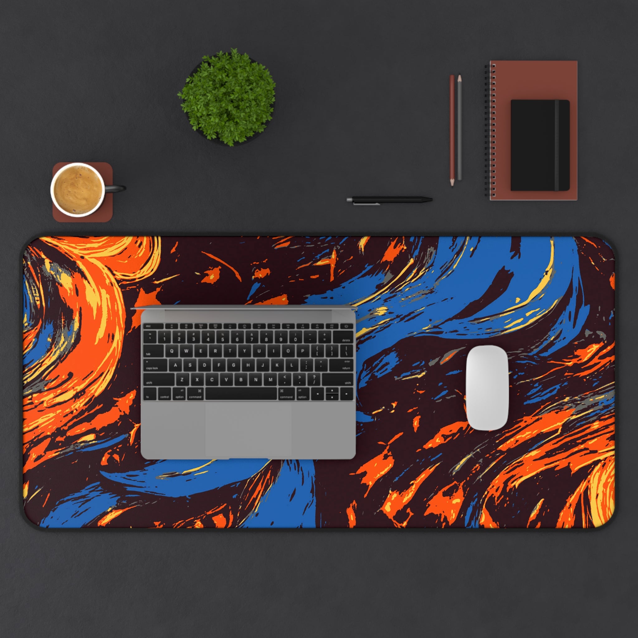 retro-wave-abstract-art-mouse-pad-vintage-colors-desk-mat-colorful-retro-desk-pad-modern-minimalist-mousepad-mixed-orange-blu