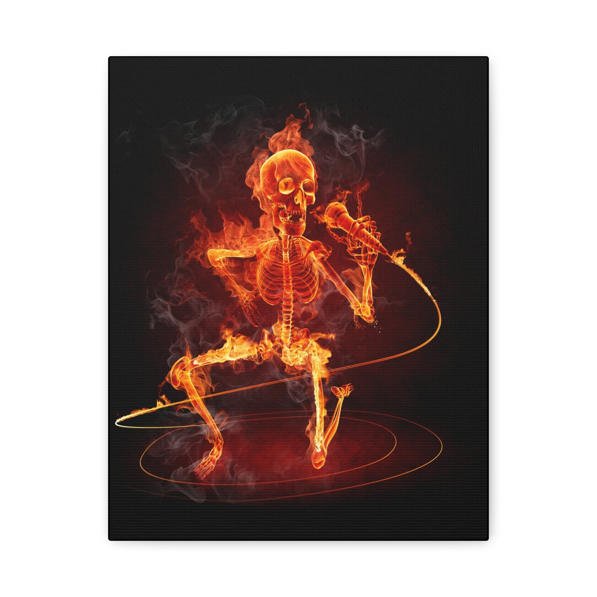 canvas-print-music-microphone-bones-fire-skull-home-decor-living-room-decor-rockn-roll-decor