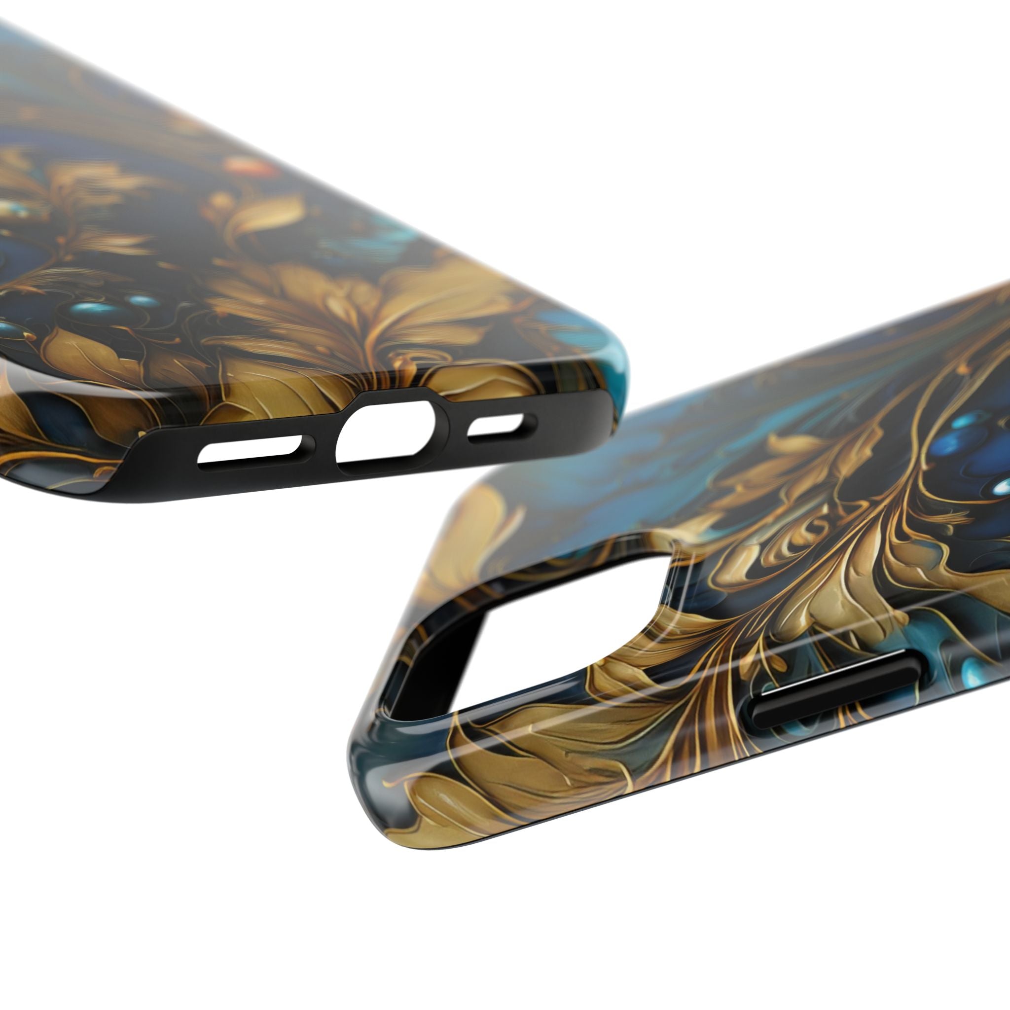 textured-art-nouveau-floral-tough-phone-case-cottagecore-iphone-case-unique-floral-phone-cover-vintage-style-iphone-case-prot