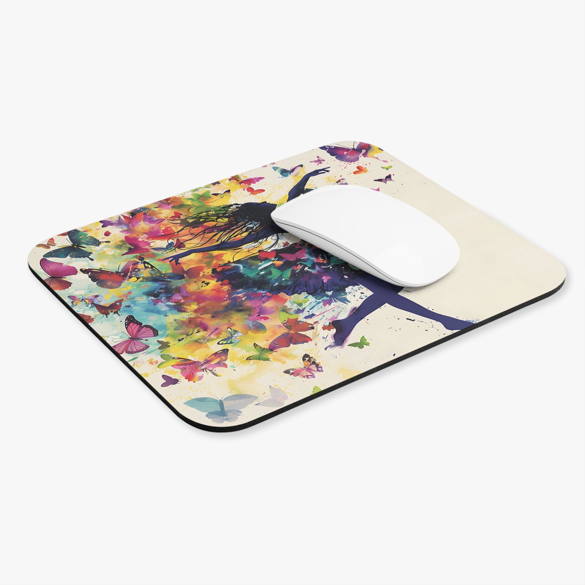 dancing-ballerina-girl-and-butterflies-watercolor-mouse-pad-artistic-desk-accessory-whimsical-small-mousepad