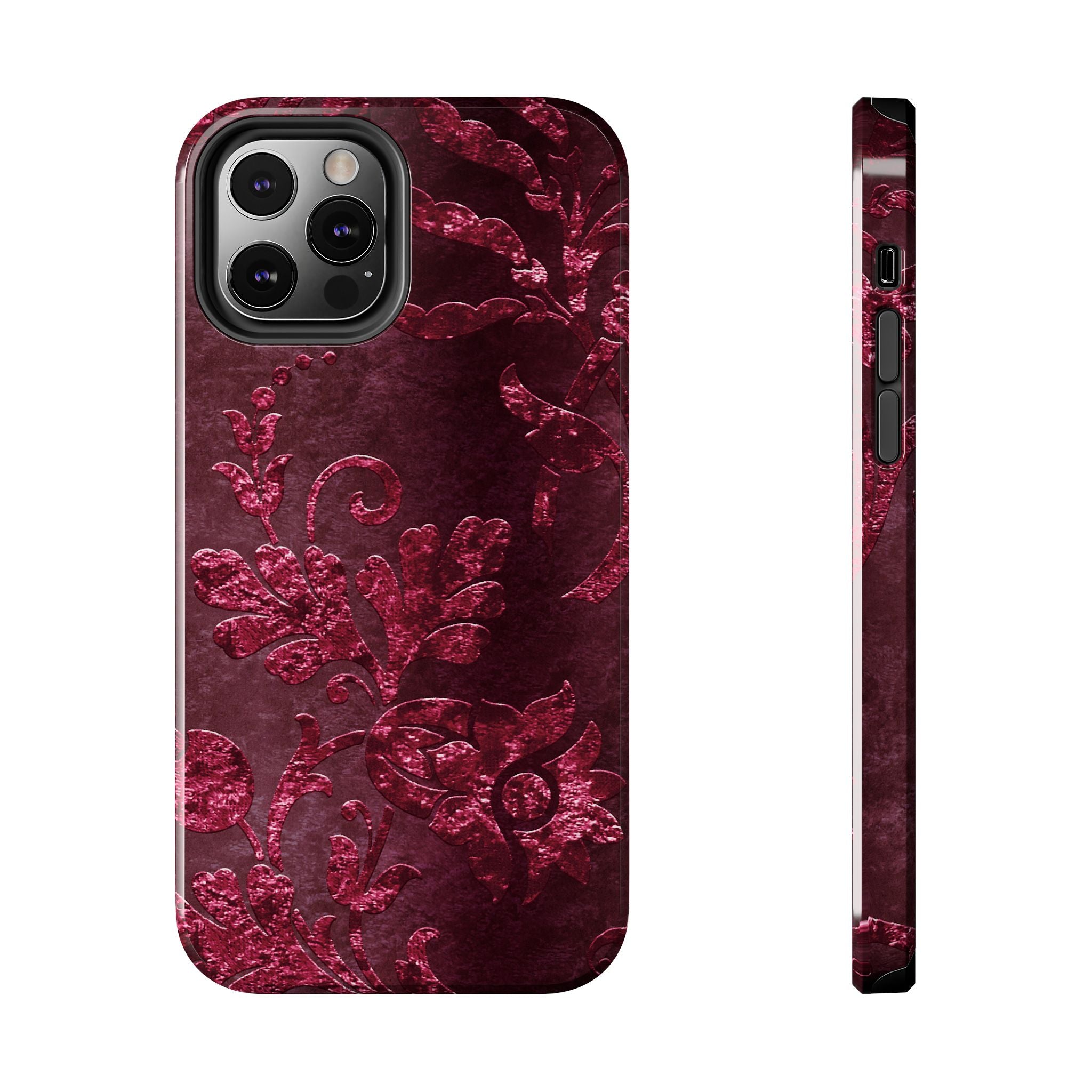 embossed-burgundy-velvet-tough-iphone-case-protective-iphone-cover-heavy-duty-iphone-case-rugged-phone-case-durable-smartphon