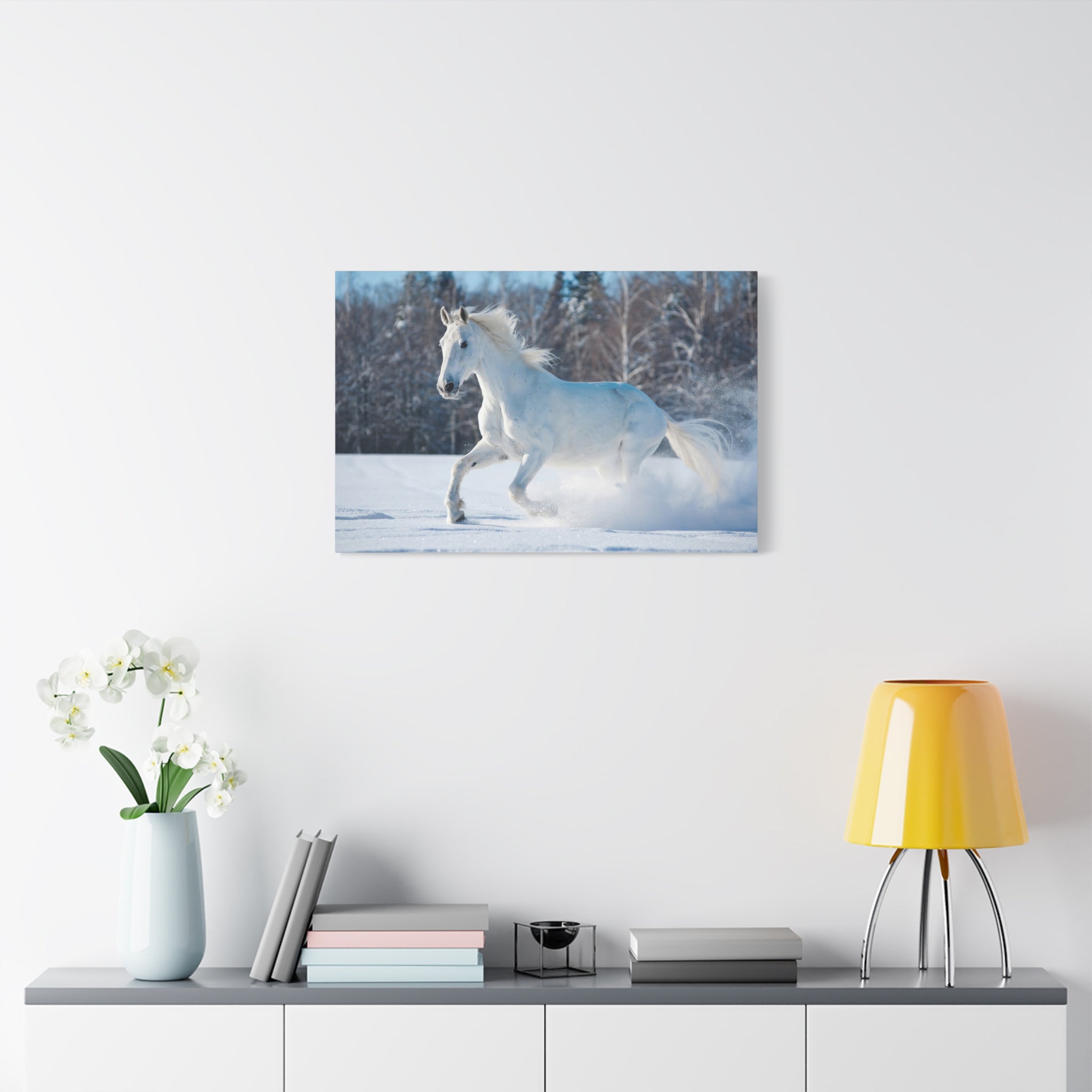 canvas-print-white-horse-winter-wall-art-home-decor-nature-decor-matte-stretched-canvas-alternative-horse-wall-decor-wildlife