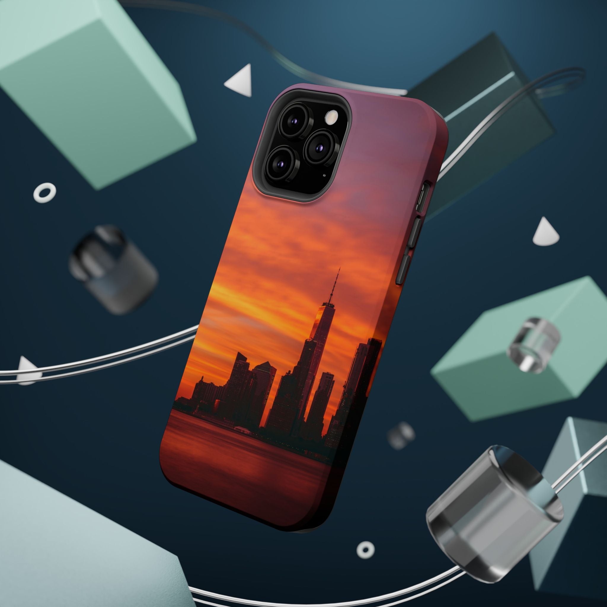 sunset-nyc-cityscape-magnetic-tough-case-durable-phone-protector-new-york-tough-case-gift-for-photographers-urban-aesthetic