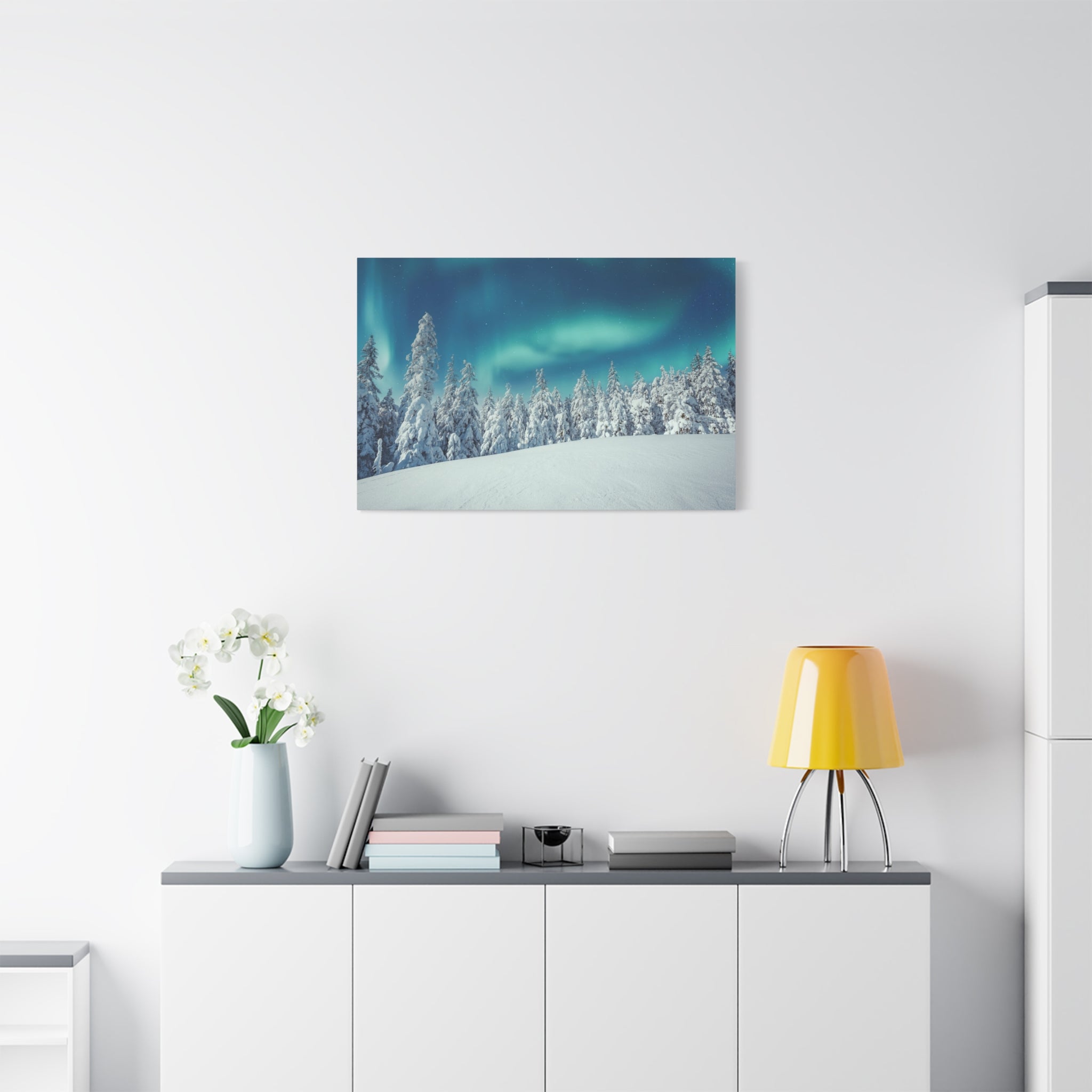 winter-canvas-wall-art-print-winter-tree-aurora-borealis-winter-decor-matte-canvas
