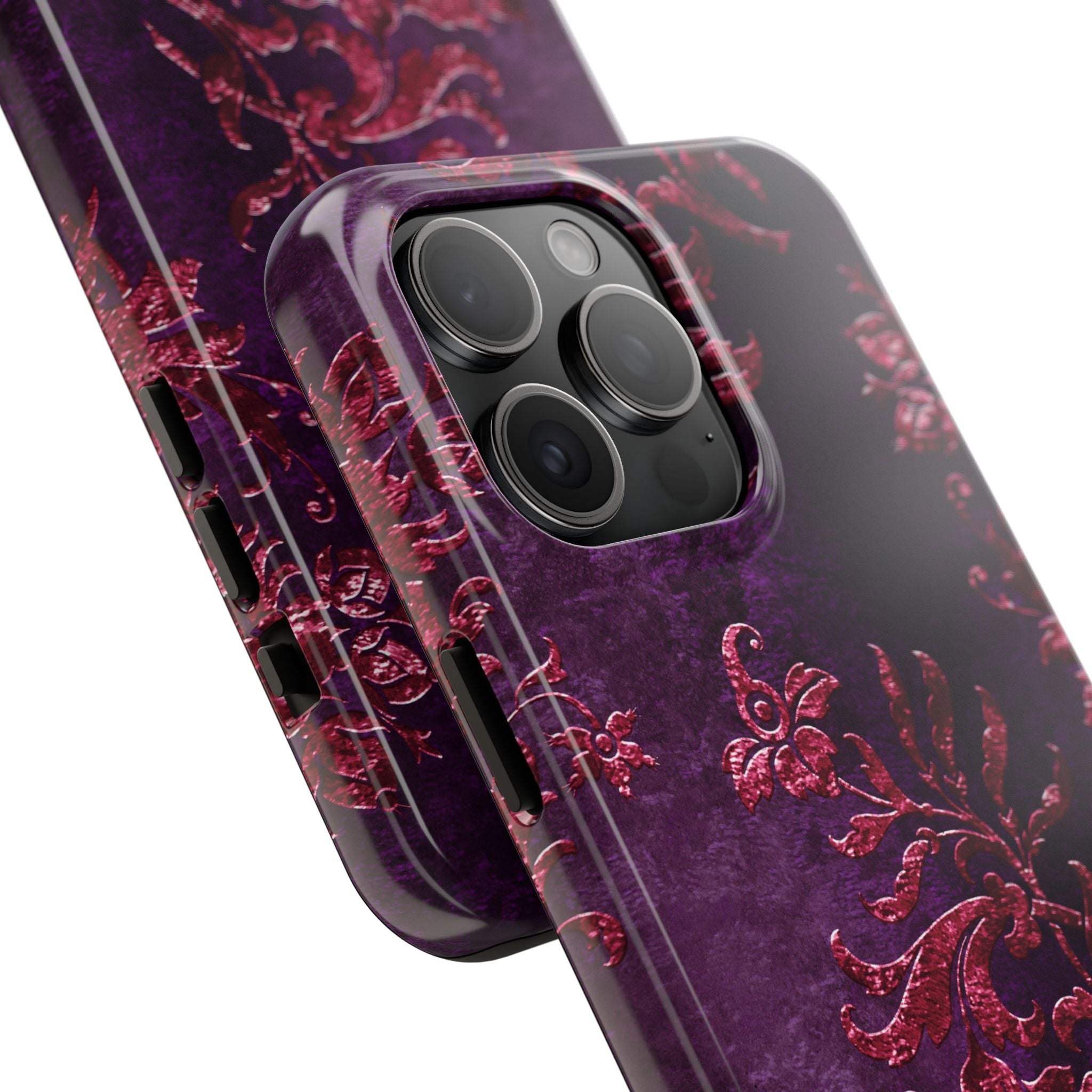 embossed-burgundy-velvet-tough-iphone-case-protective-iphone-cover-heavy-duty-iphone-case-rugged-phone-case-durable-smartphon
