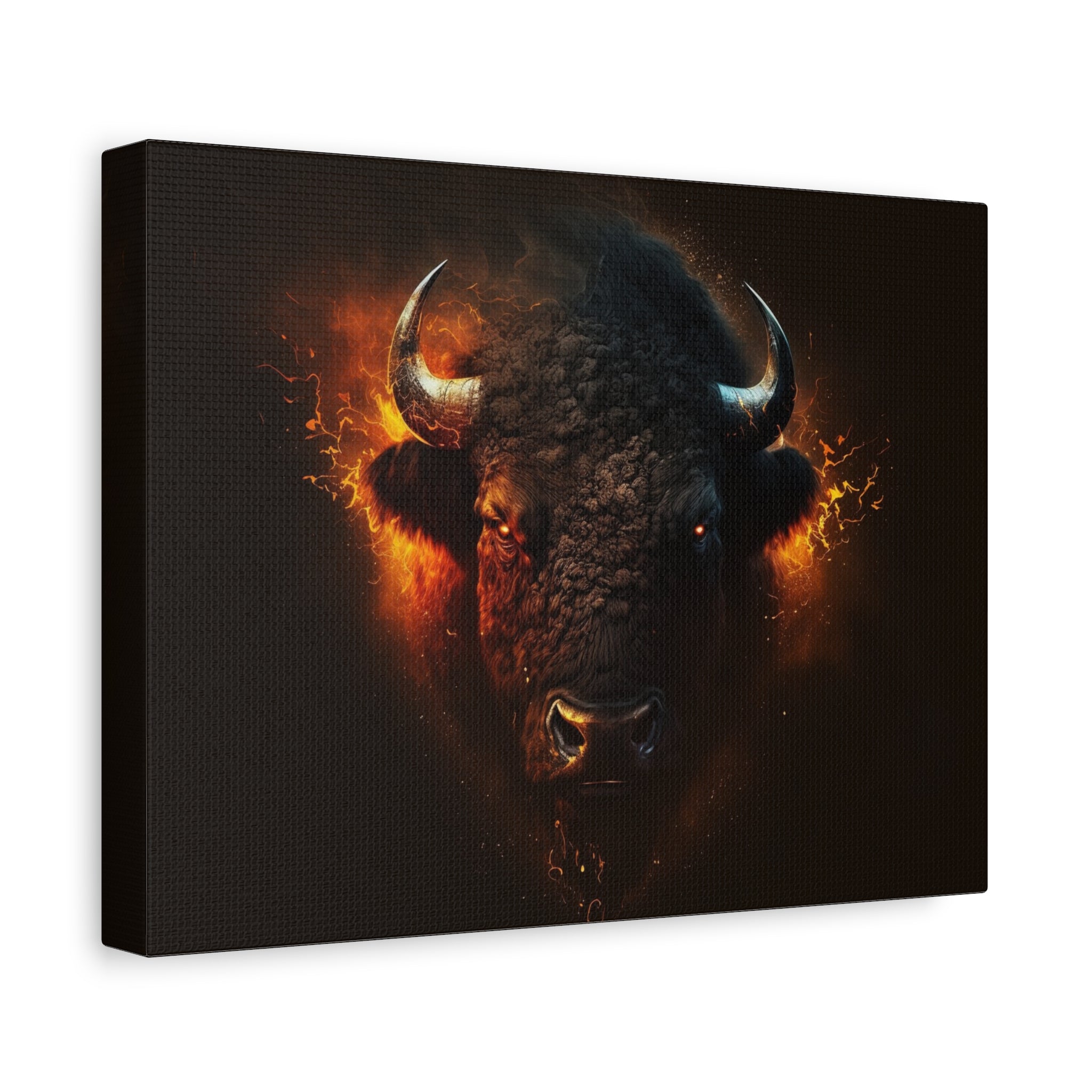 canvas-print-bison-art-wall-decor-buffalo-gift-wildlife-home-decoration-western-bison-painting-nature-lover-gift-farm-house-w