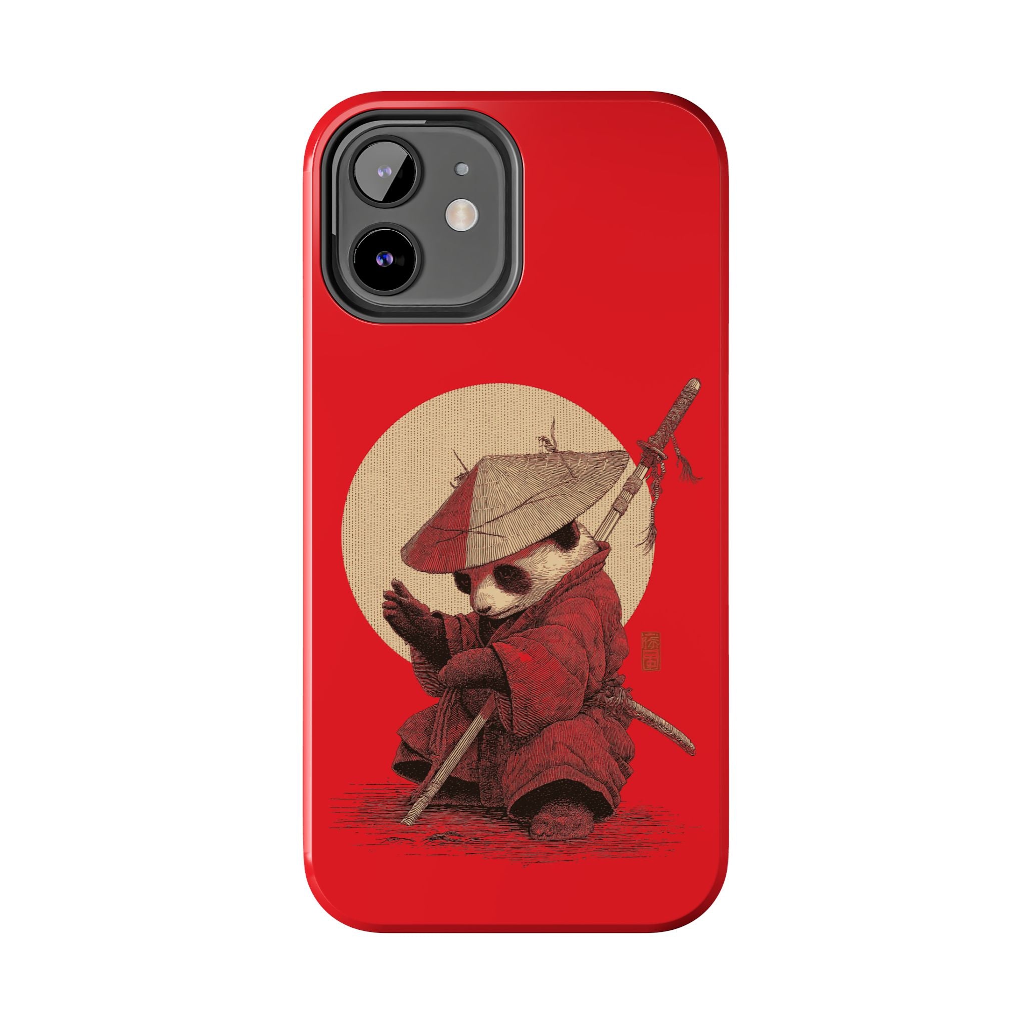 japanese-samurai-panda-iphone-tough-case-kawaii-animal-phone-cover-protective-phone-cover-japandi-art-iphone-case