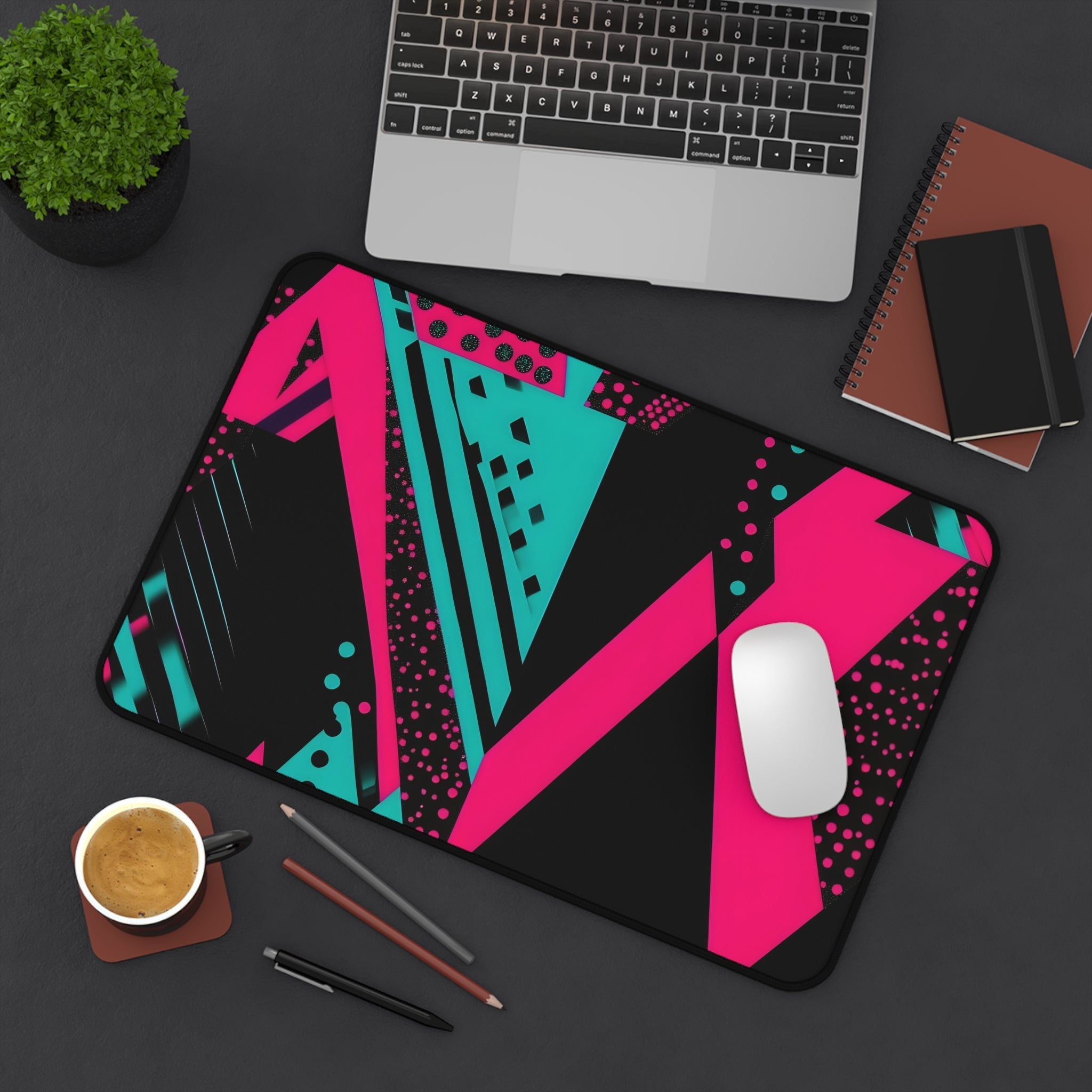 abstract-synthwave-neon-gaming-mouse-pad-for-retro-desk-decor-desk-pad-with-synthwave-design-geometric-desk-mat