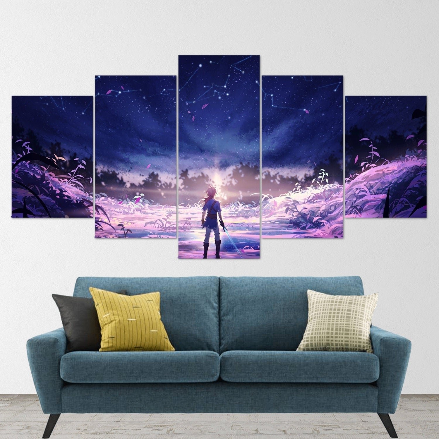 the-legend-of-zelda-5-piece-canvas-wall-art-extra-large-wall-art-the-legend-of-zelda-poster-the-legend-of-zelda-5-piece-5-pan