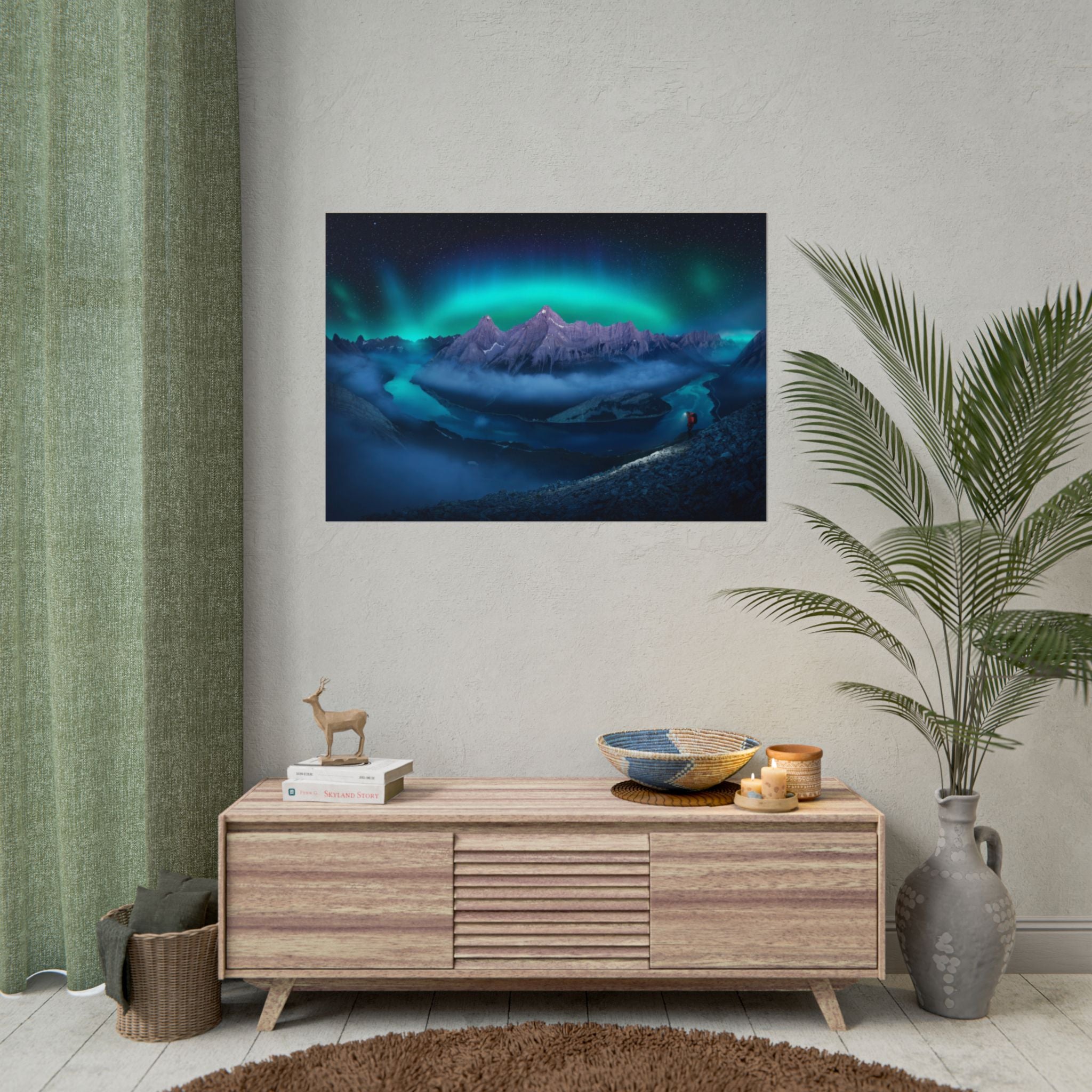 aurora-borealis-poster-wall-art-print-scenery-northern-lights-large-wall-art-home-decor-starry-night-picture-housewarming-gif