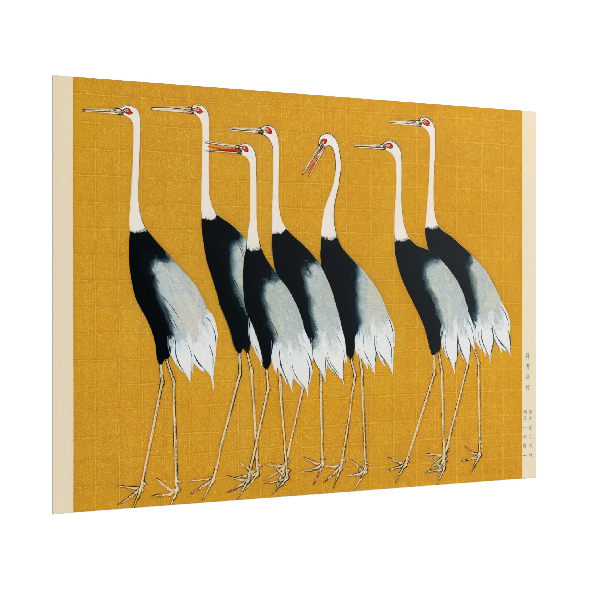 Japanese Red Crown Crane Poster Wall Art, Home Decor, Housewarming Gift, Poster Print, Japanese Poster Wall Decor