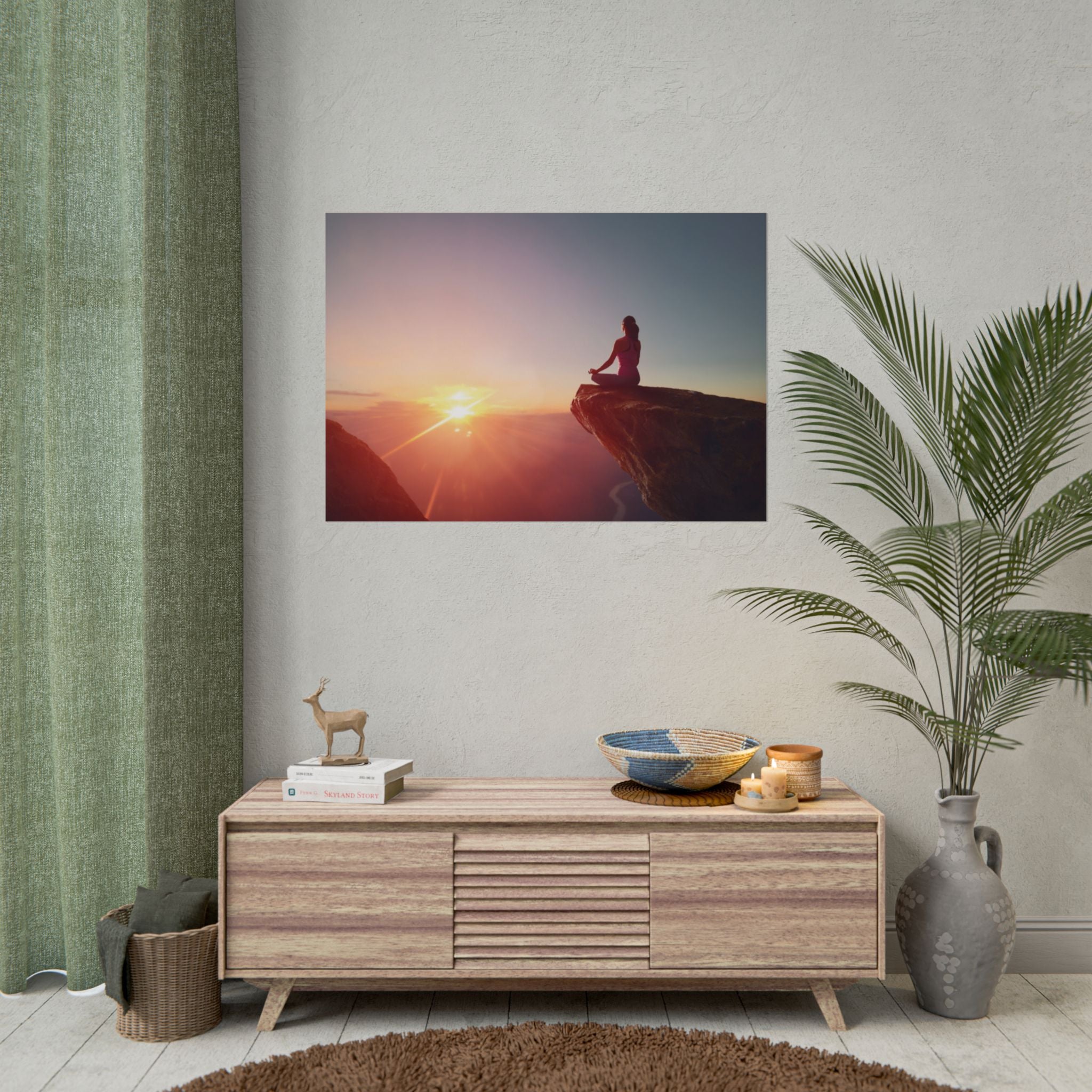 sunset-meditation-poster-yoga-wall-decor-mindfulness-poster-art-print-spiritual-gift-serene-home-decor-rolled-posters
