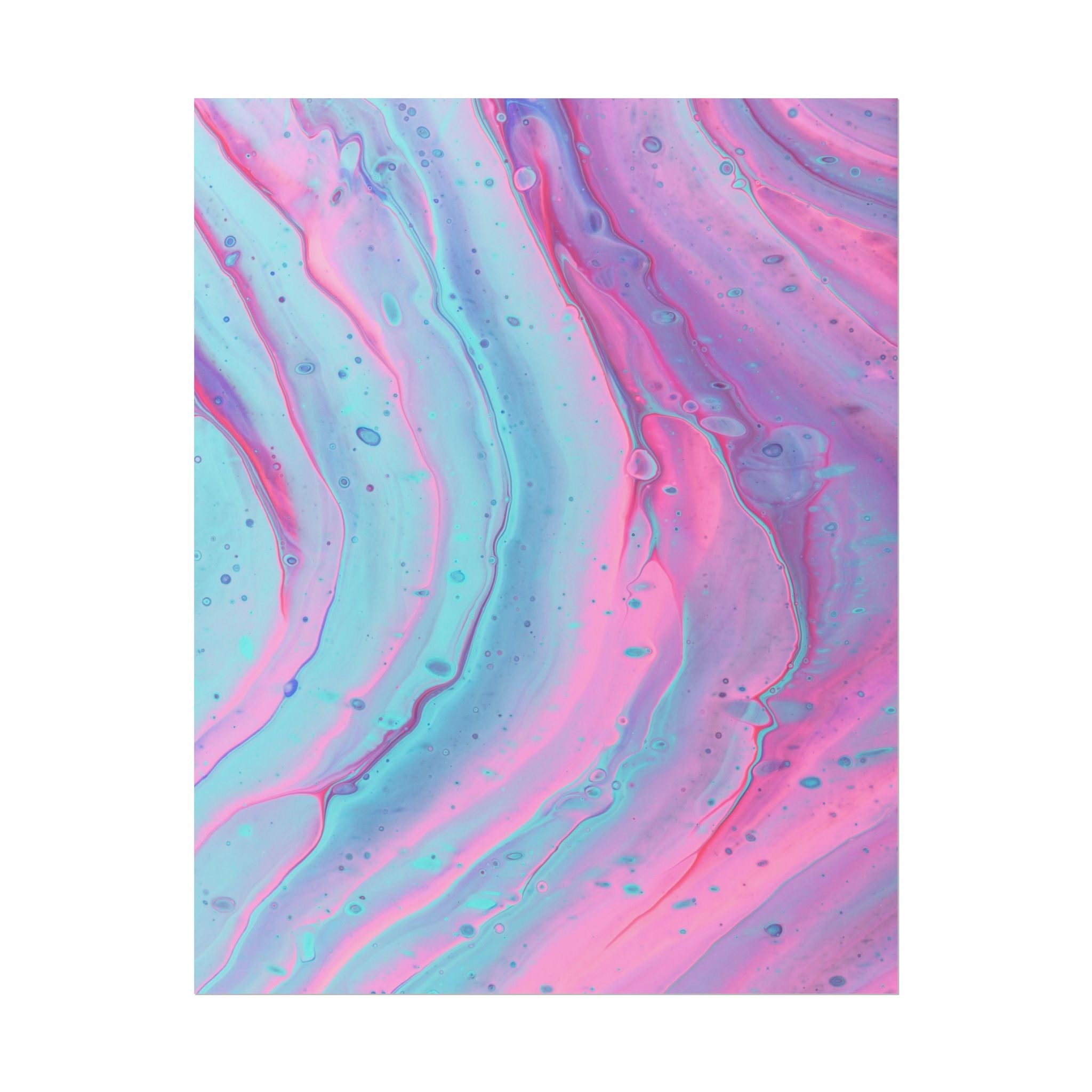 Blue Pink Abstract Minimalist Poster Print, Blue Pink Decor, Pink Blue Canvas Wall Art, Modern Home Decor, Living Room Wall Art