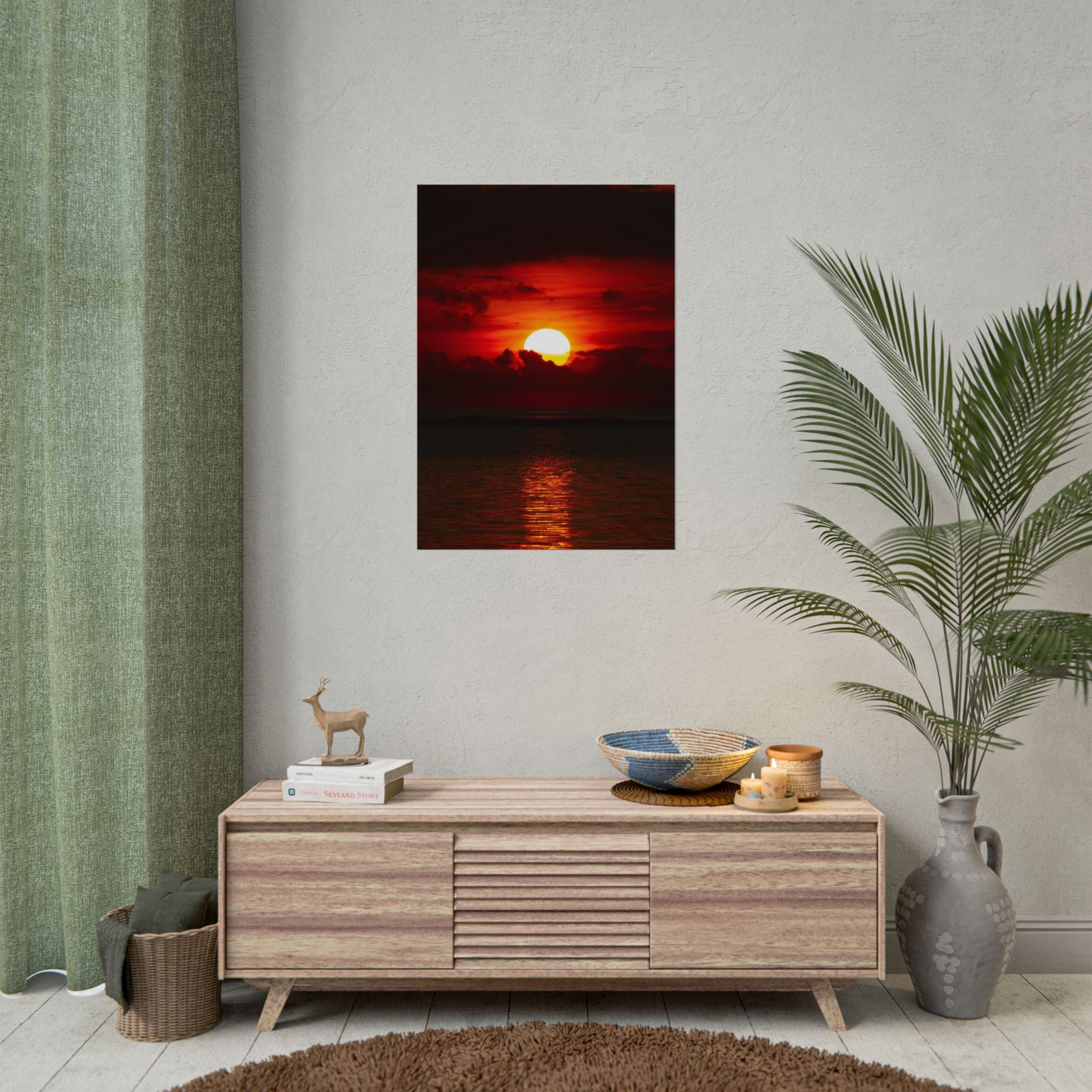 red-sunset-poster-print-red-wall-art-home-decor-red-sunset-wall-decor-cloud-ocean-art-housewarming-gift-wall-hangings-gift