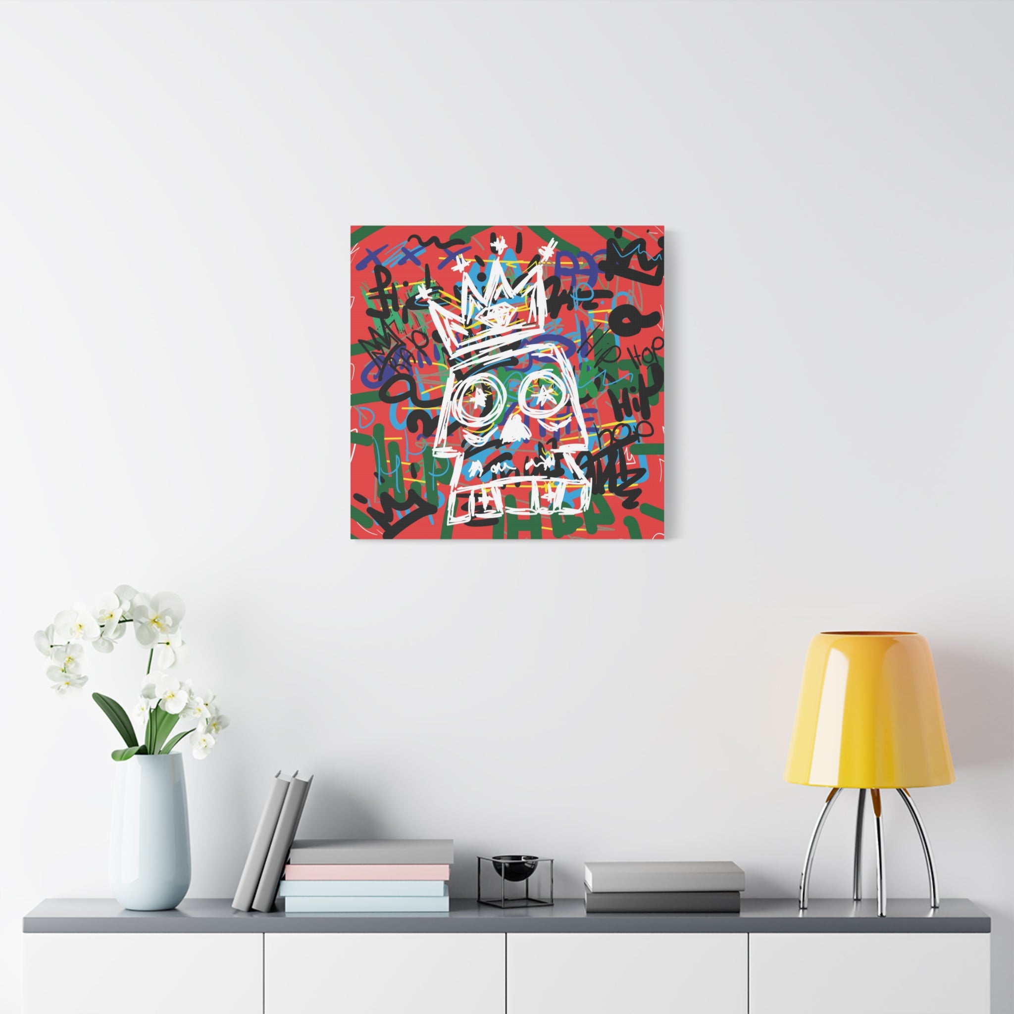 canvas-print-skull-with-crown-hip-hop-doodle-living-room-decor-graffiti-art-wall-art-poster-home-decoration-unique-gift
