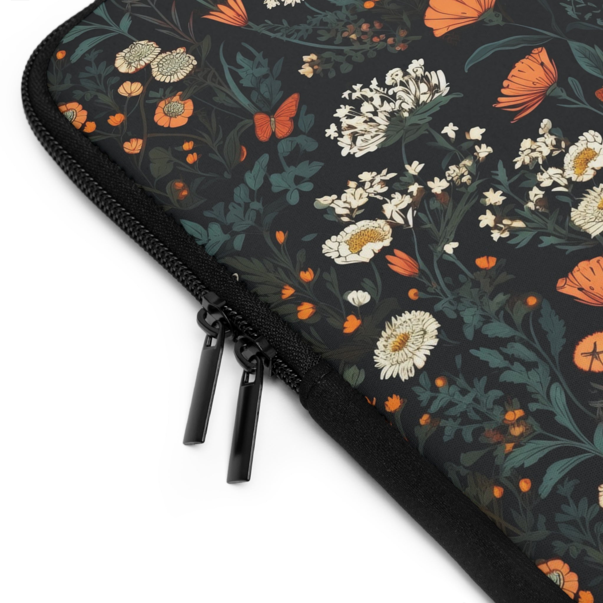 laptop-sleeve-cottagecore-dark-flowers-butterfly-sleeve-macbook-air-14-sleeve-floral-computer-bag-tech-case-tablet-cover