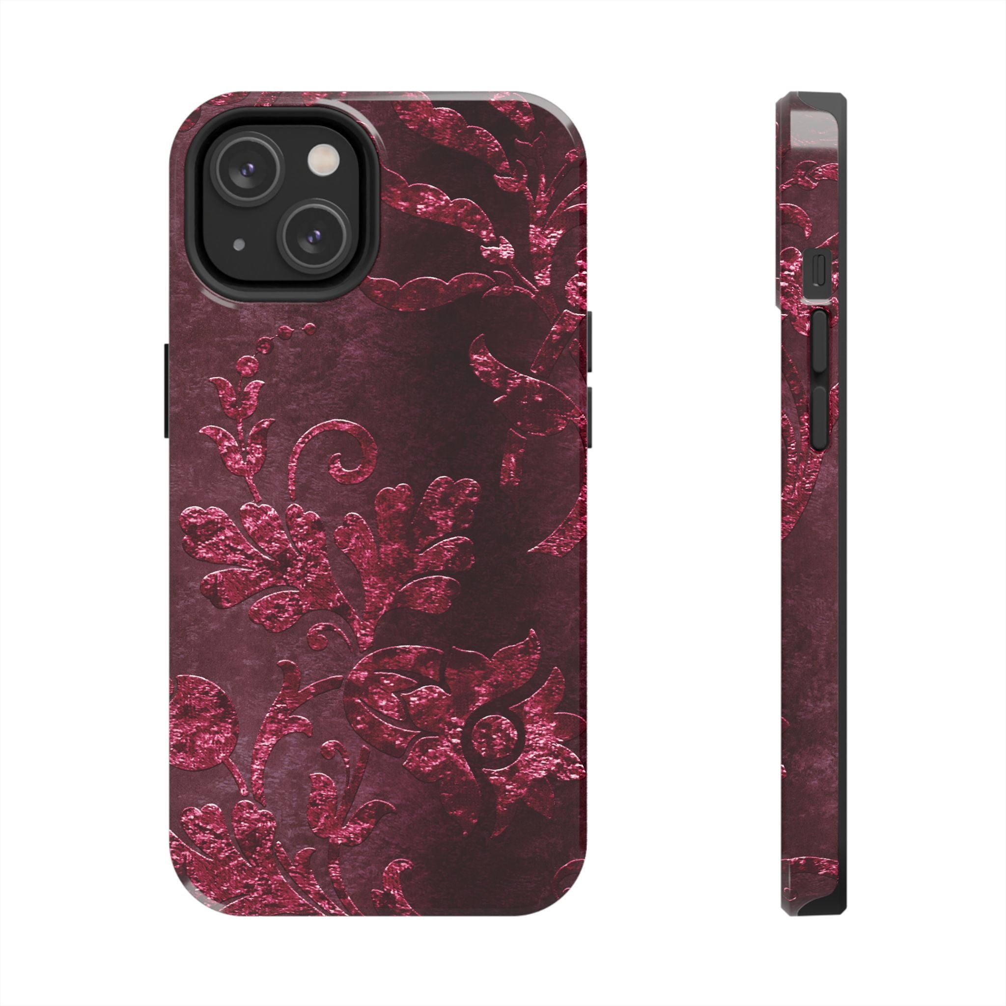 embossed-burgundy-velvet-tough-iphone-case-protective-iphone-cover-heavy-duty-iphone-case-rugged-phone-case-durable-smartphon