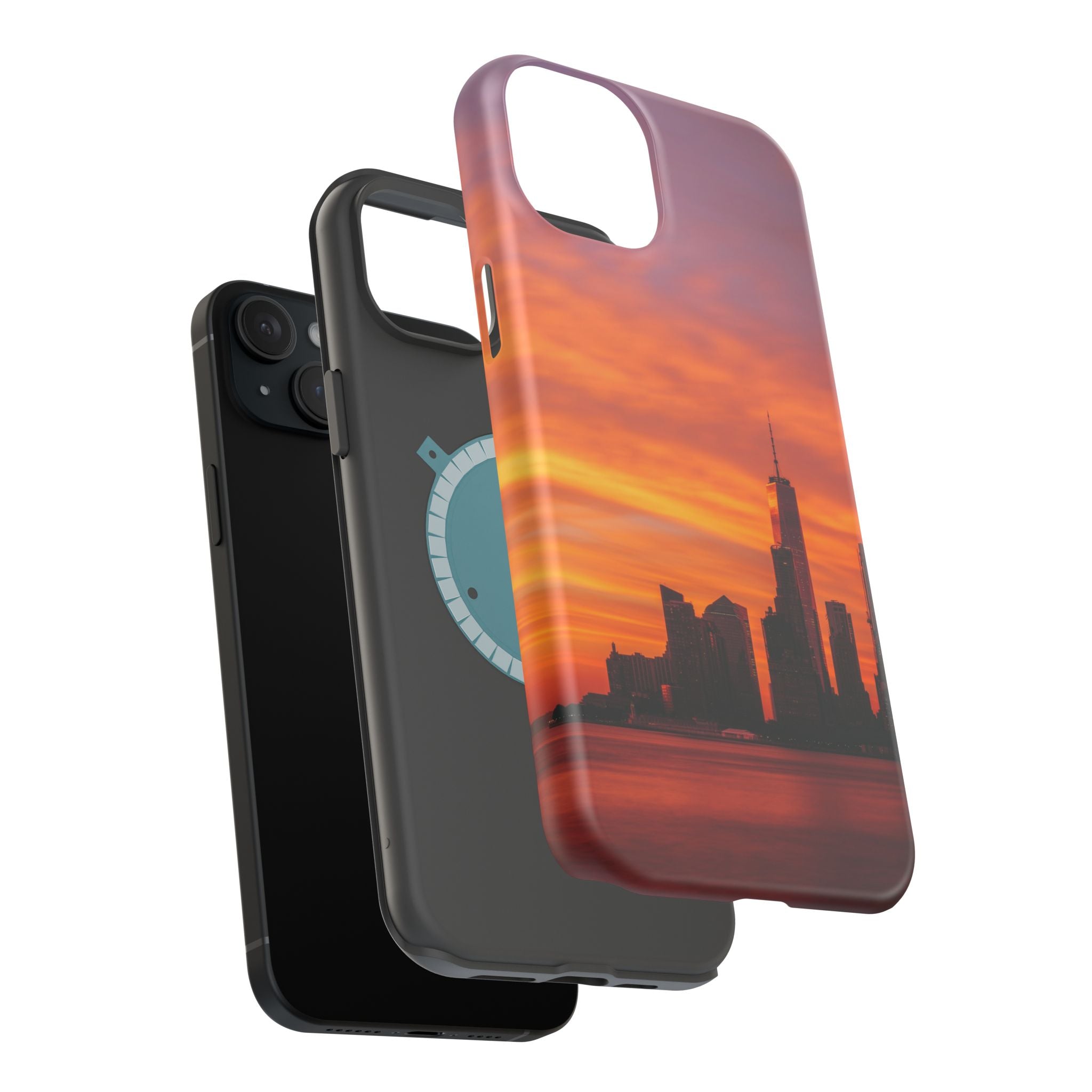 sunset-nyc-cityscape-magnetic-tough-case-durable-phone-protector-new-york-tough-case-gift-for-photographers-urban-aesthetic