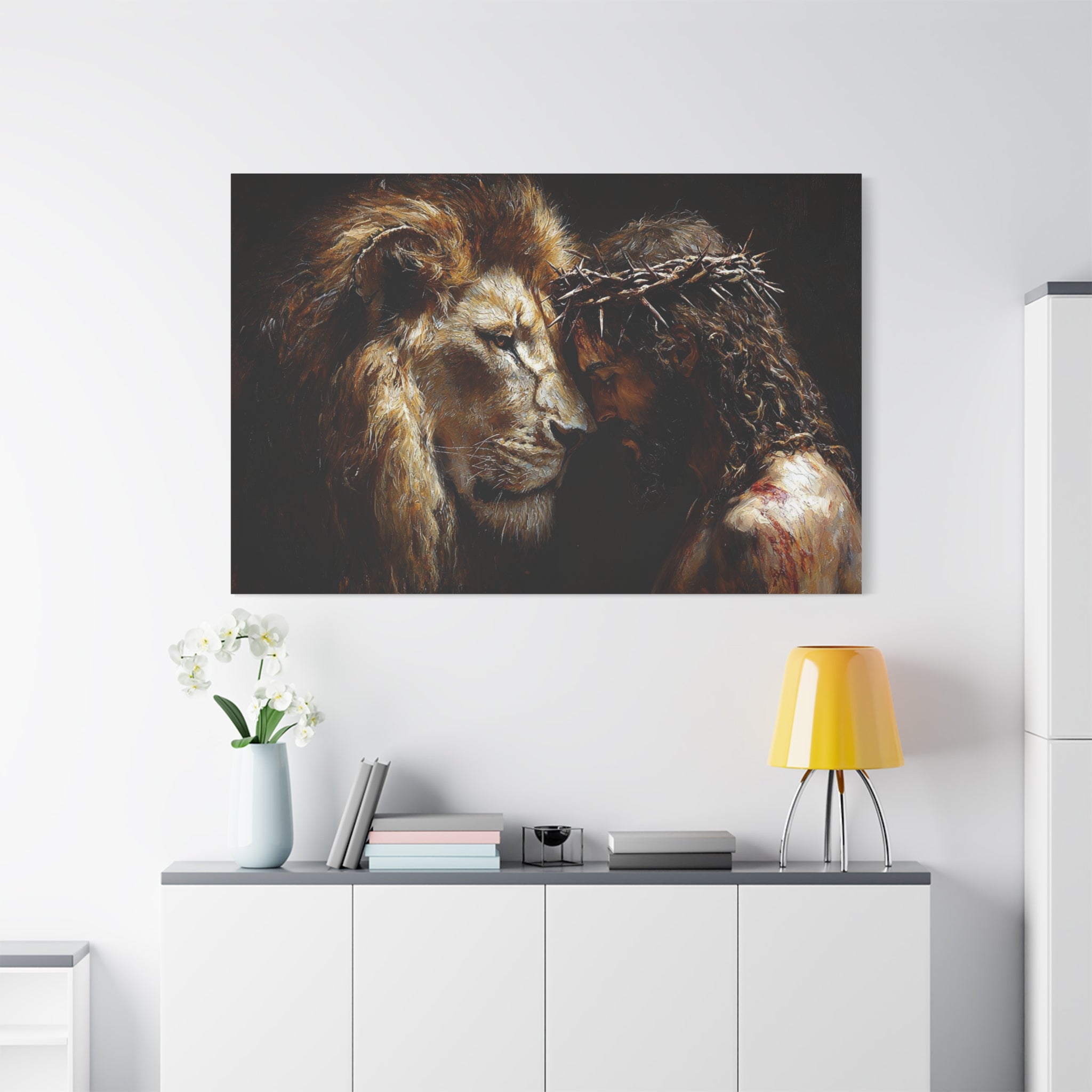 canvas-print-jesus-and-lion-wall-art-christian-home-decor-religious-wall-hanging-inspirational-artwork-gift-for-him-biblical-