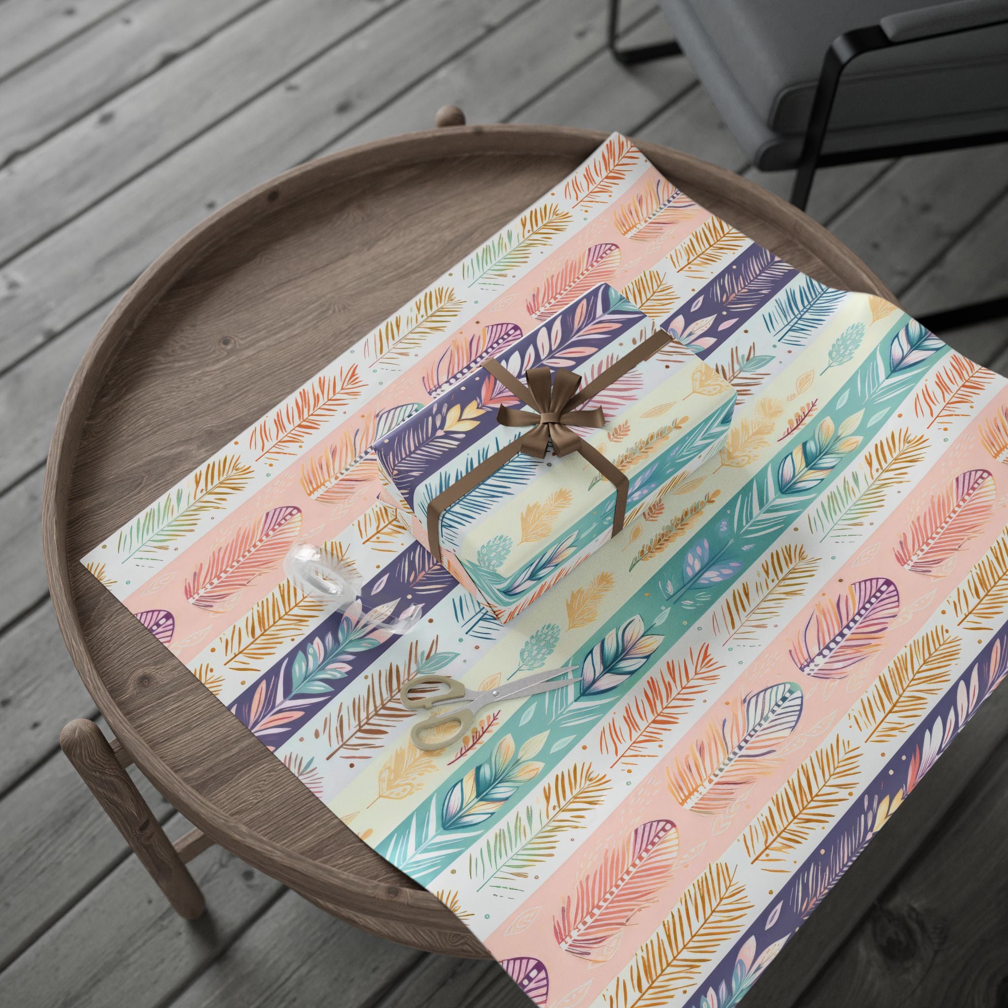 boho-wrapping-papers-pastel-gift-wrap-roll-for-birthday-unique-bohemian-design-holiday-present-wrap-scandinavian-style-packag