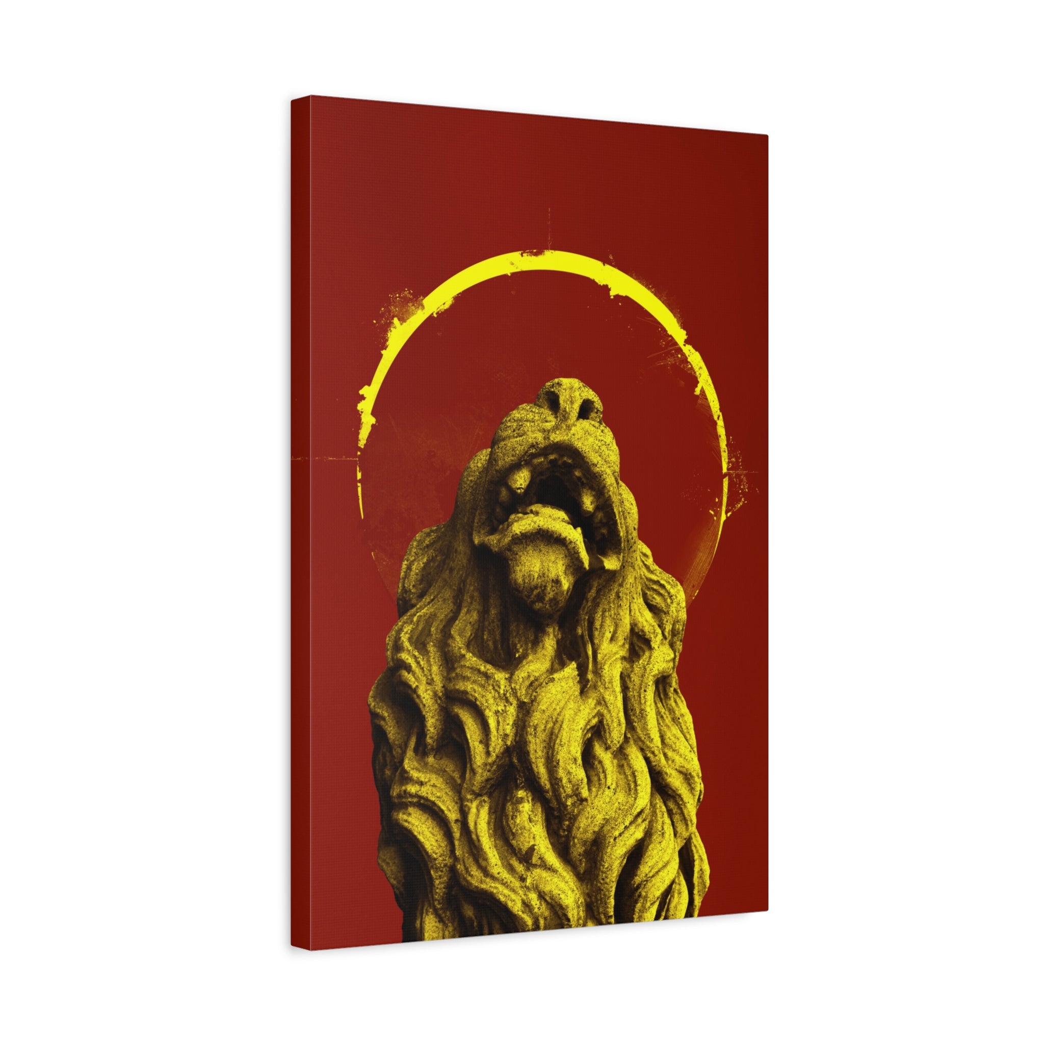 canvas-print-golden-lion-art-red-sun-aesthetic-minimalist-wall-decor-home-art-animal-artwork-boho-decor-modern-art-print