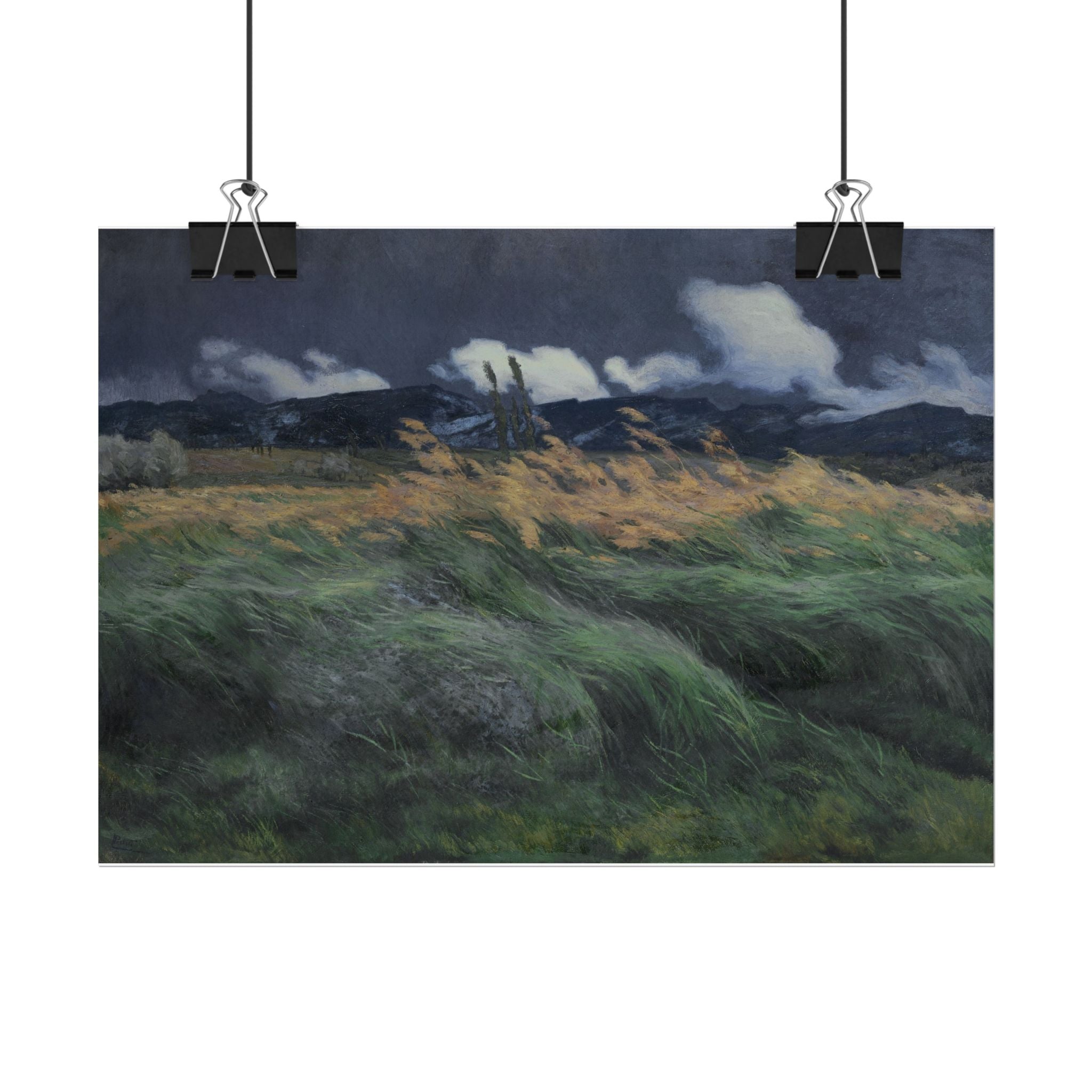 Louis Patru Poster Print, Fields Art Print, Fields Landscape Painting, Rustic Canvas Wall Art, Farmhouse Wall Decor, Landscape Print