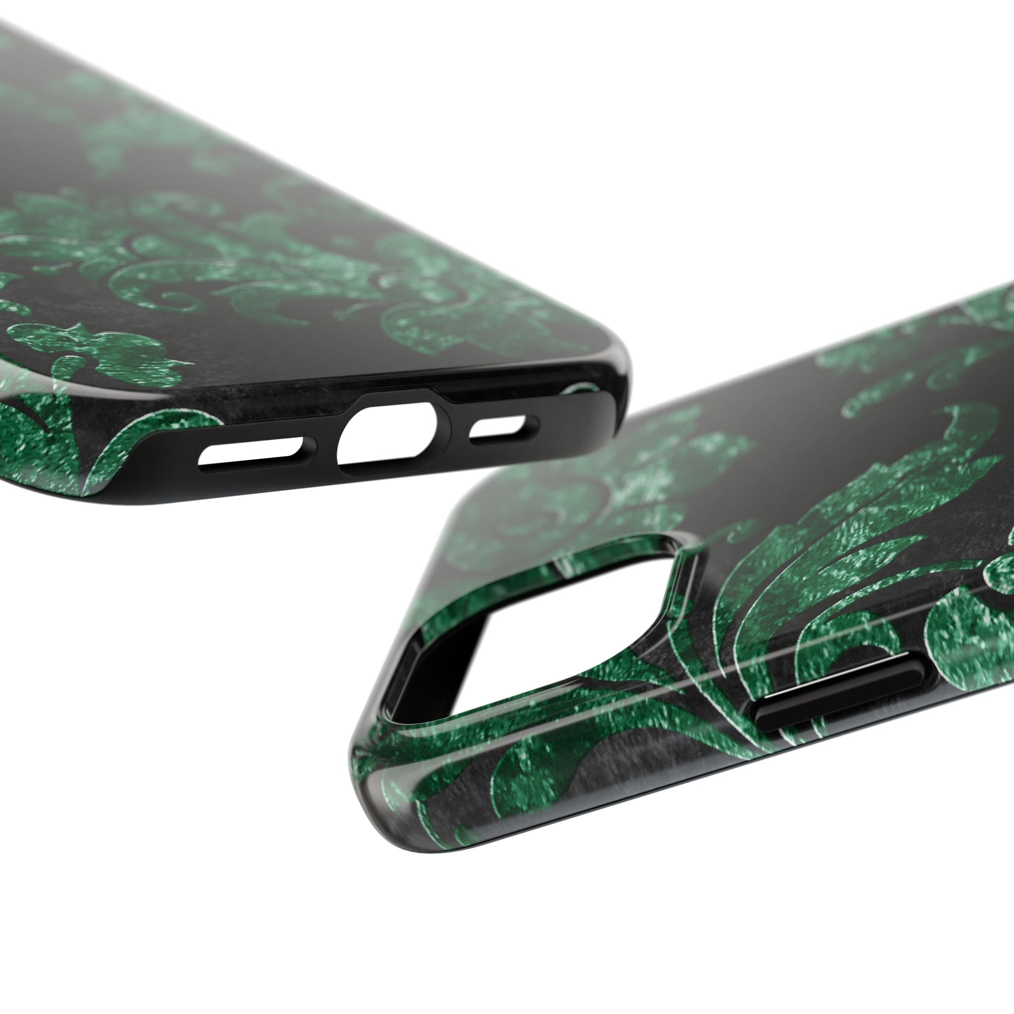 embossed-emerald-velvet-tough-iphone-case-protective-iphone-cover-heavy-duty-iphone-case-rugged-phone-case-durable-smartphone