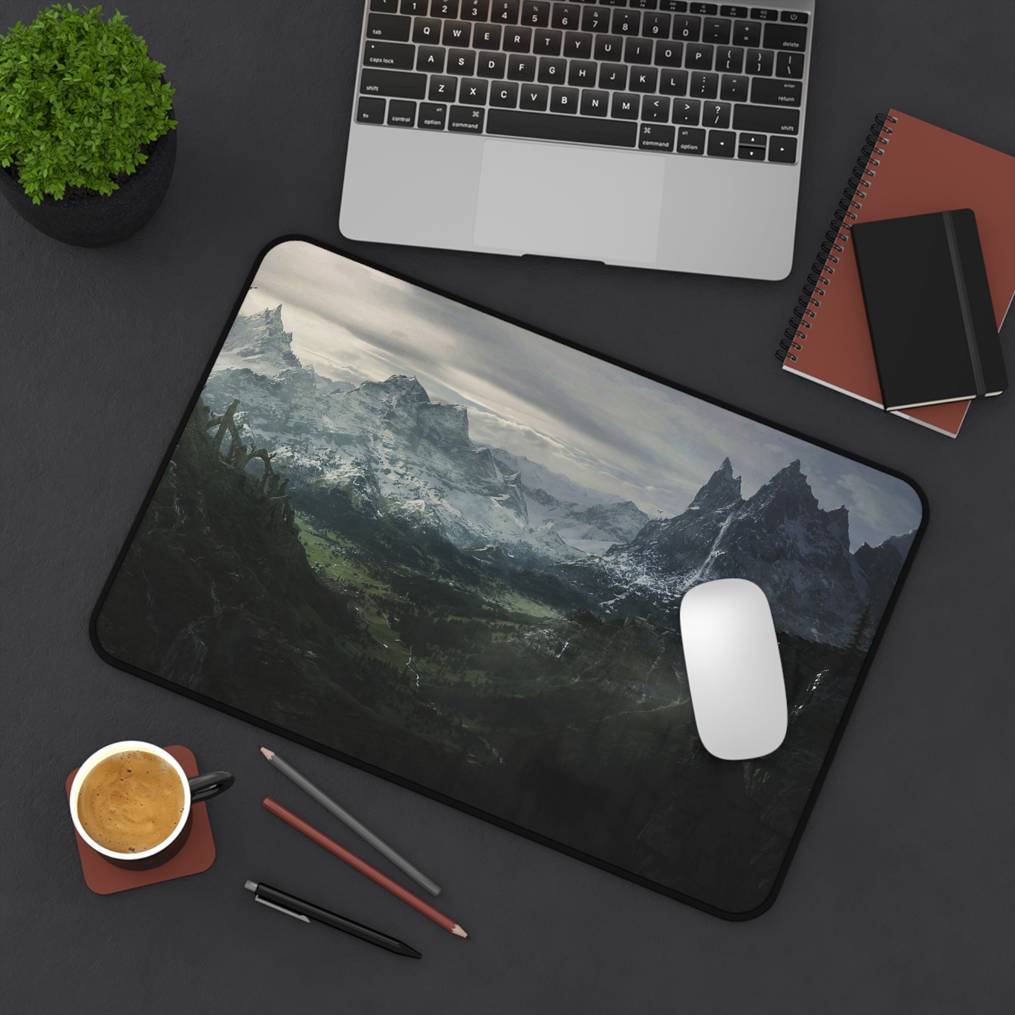 scenery-skyrim-cat-deskpad-the-elder-scrolls-oblivion-mousepad-dark-gaming-desk-mat-dragon-and-viking-warrior-