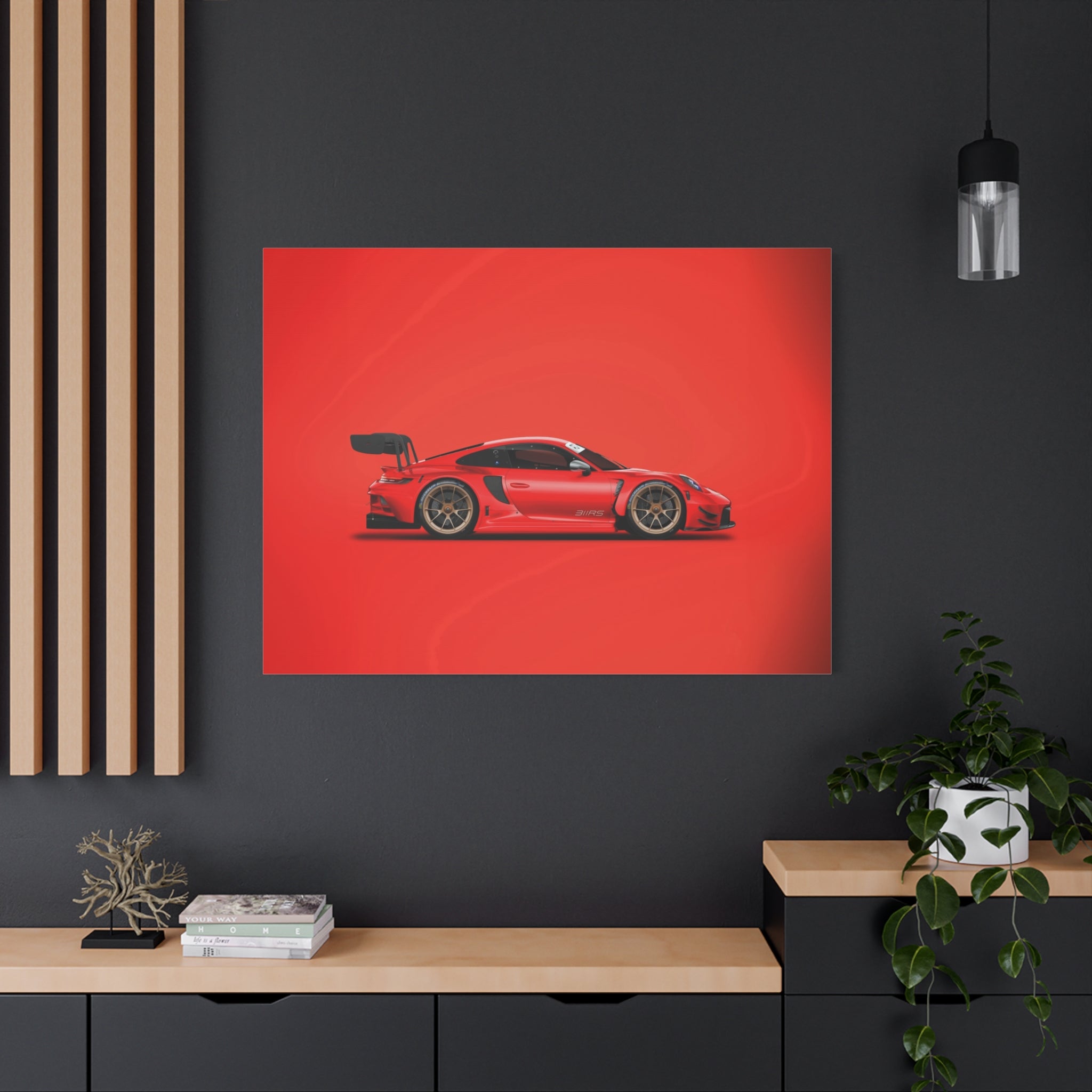 canvas-print-wall-art-porsche-911-red-gt3r-red-supercar-poster-matte-canvas-decor-stretched-large-canvas-wall-art-hypercars-1