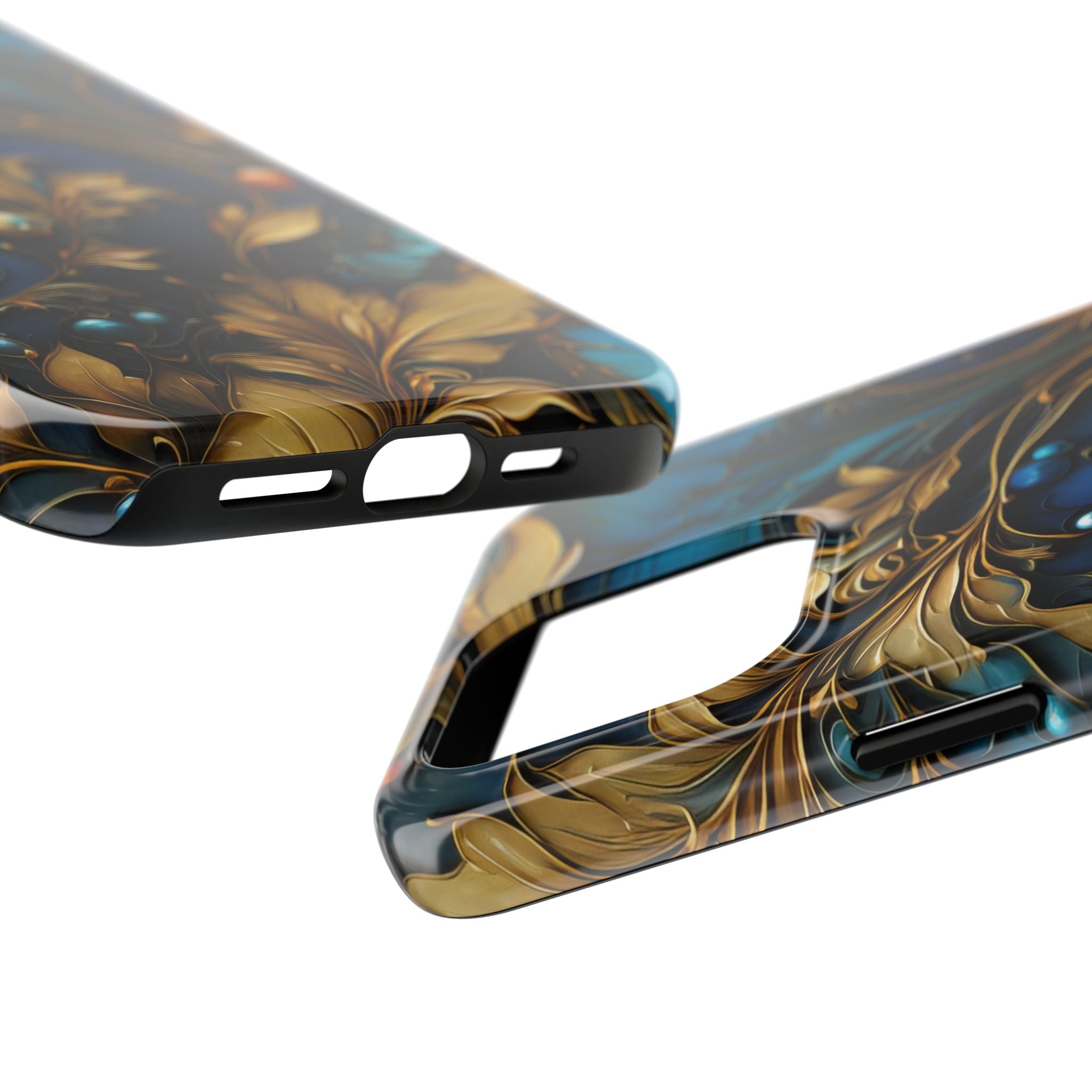 textured-art-nouveau-floral-tough-phone-case-cottagecore-iphone-case-unique-floral-phone-cover-vintage-style-iphone-case-prot