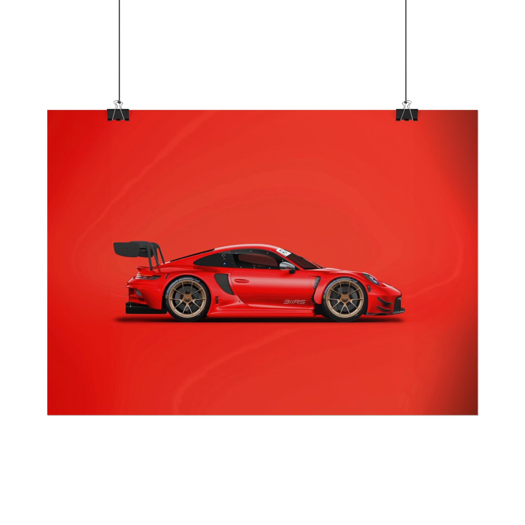 poster-print-wall-art-porsche-911-red-gt3r-red-supercar-poster-porsche-decor-rolled-poster-wall-art-hypercars-wall-decor