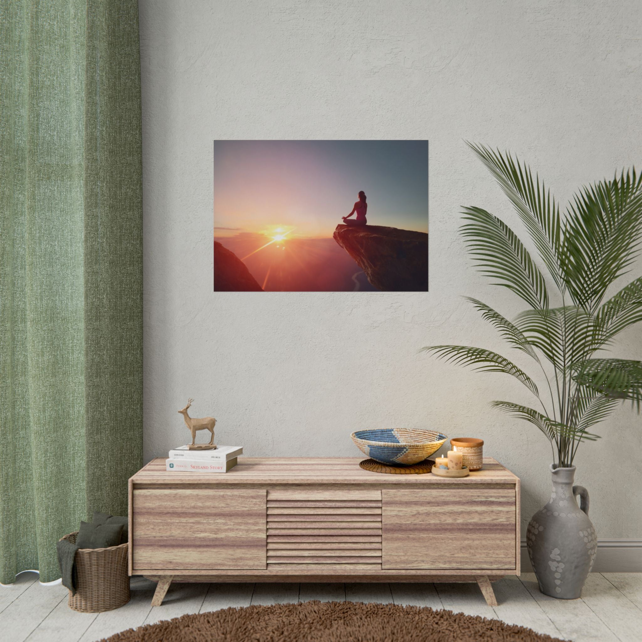 sunset-meditation-poster-yoga-wall-decor-mindfulness-poster-art-print-spiritual-gift-serene-home-decor-rolled-posters