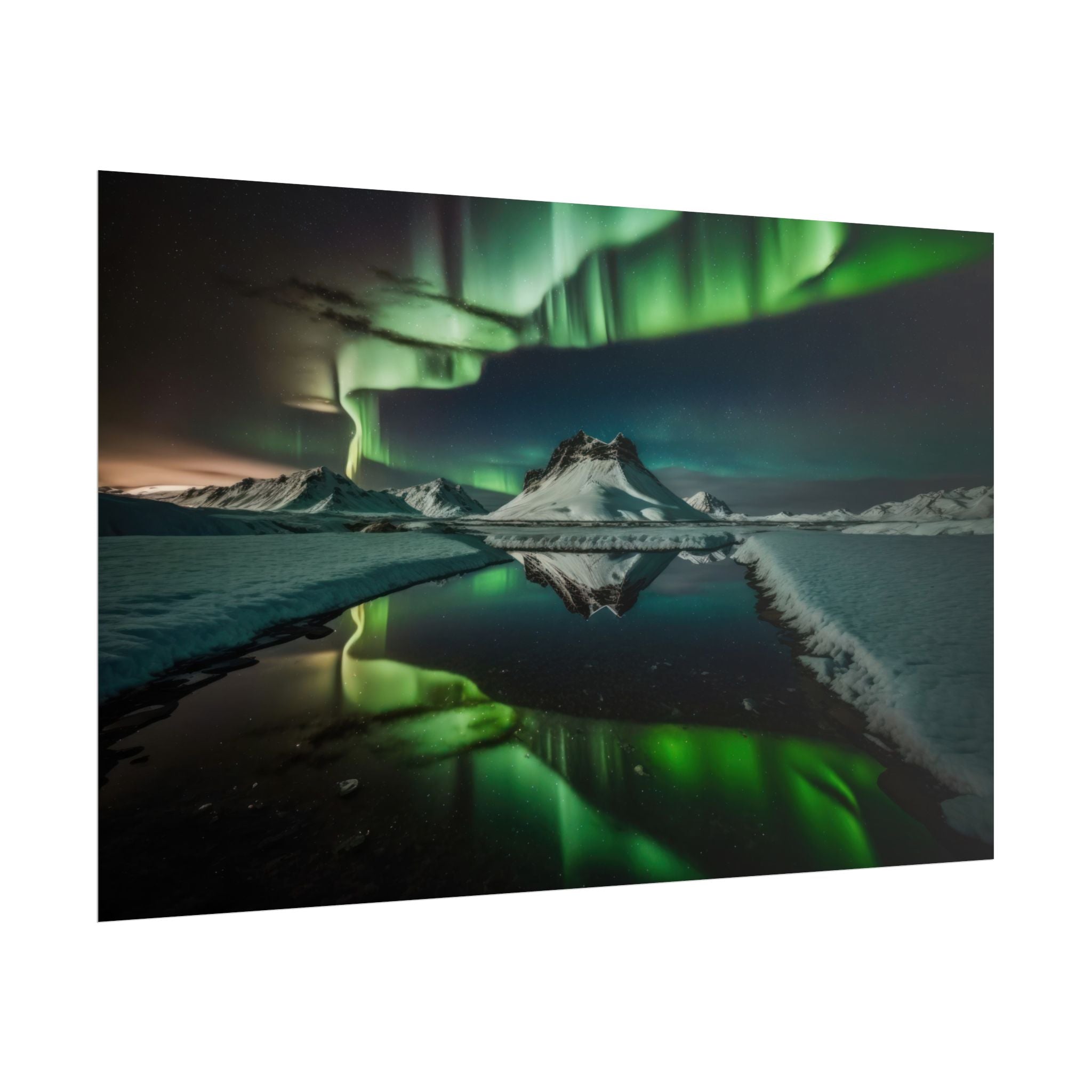 Aurora Borealis Poster Wall Art Print, Scenery Northern Lights,  Home Decor, Starry Night Photography, Housewarming Gifts