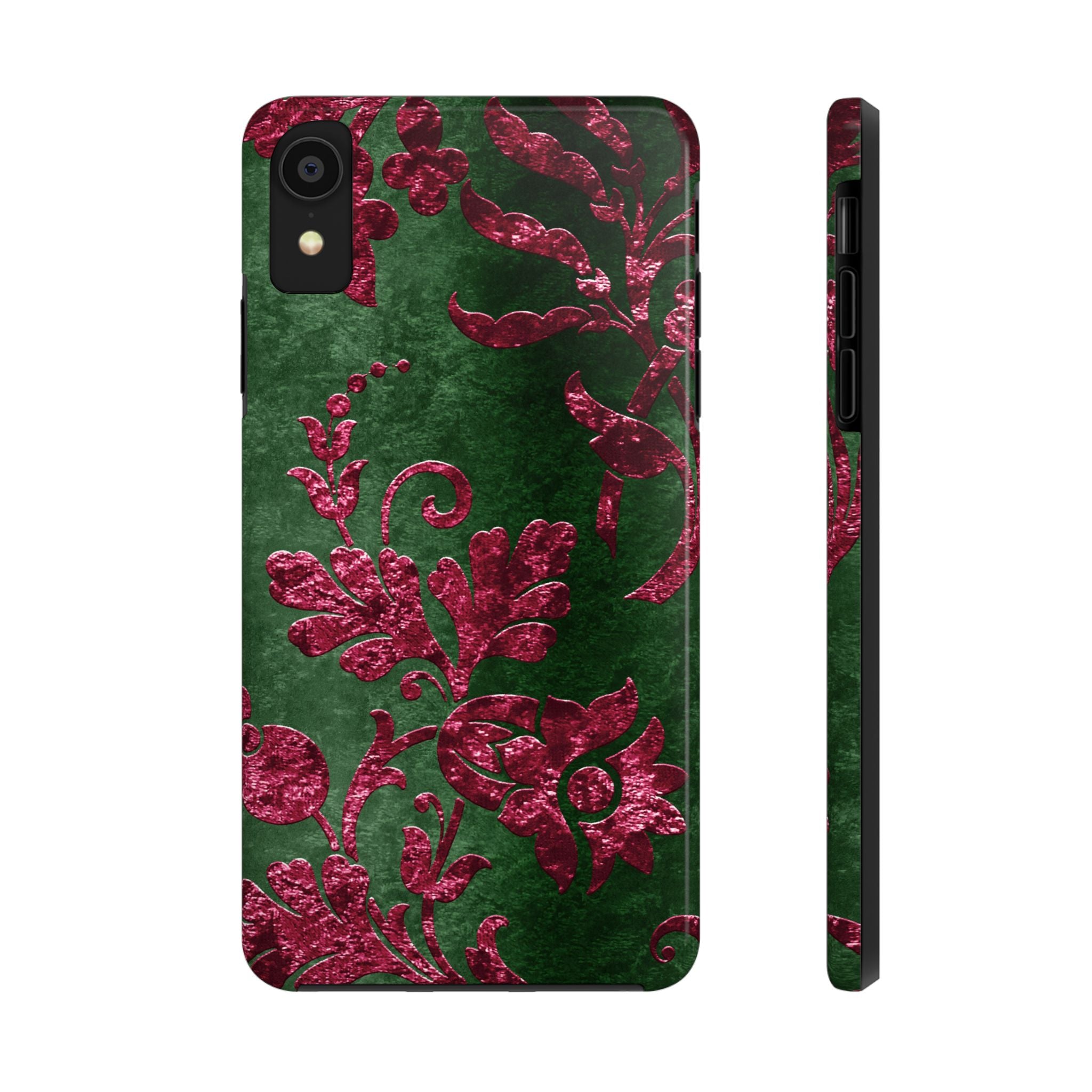 embossed-burgundy-velvet-tough-iphone-case-protective-iphone-cover-heavy-duty-iphone-case-rugged-phone-case-durable-smartphon