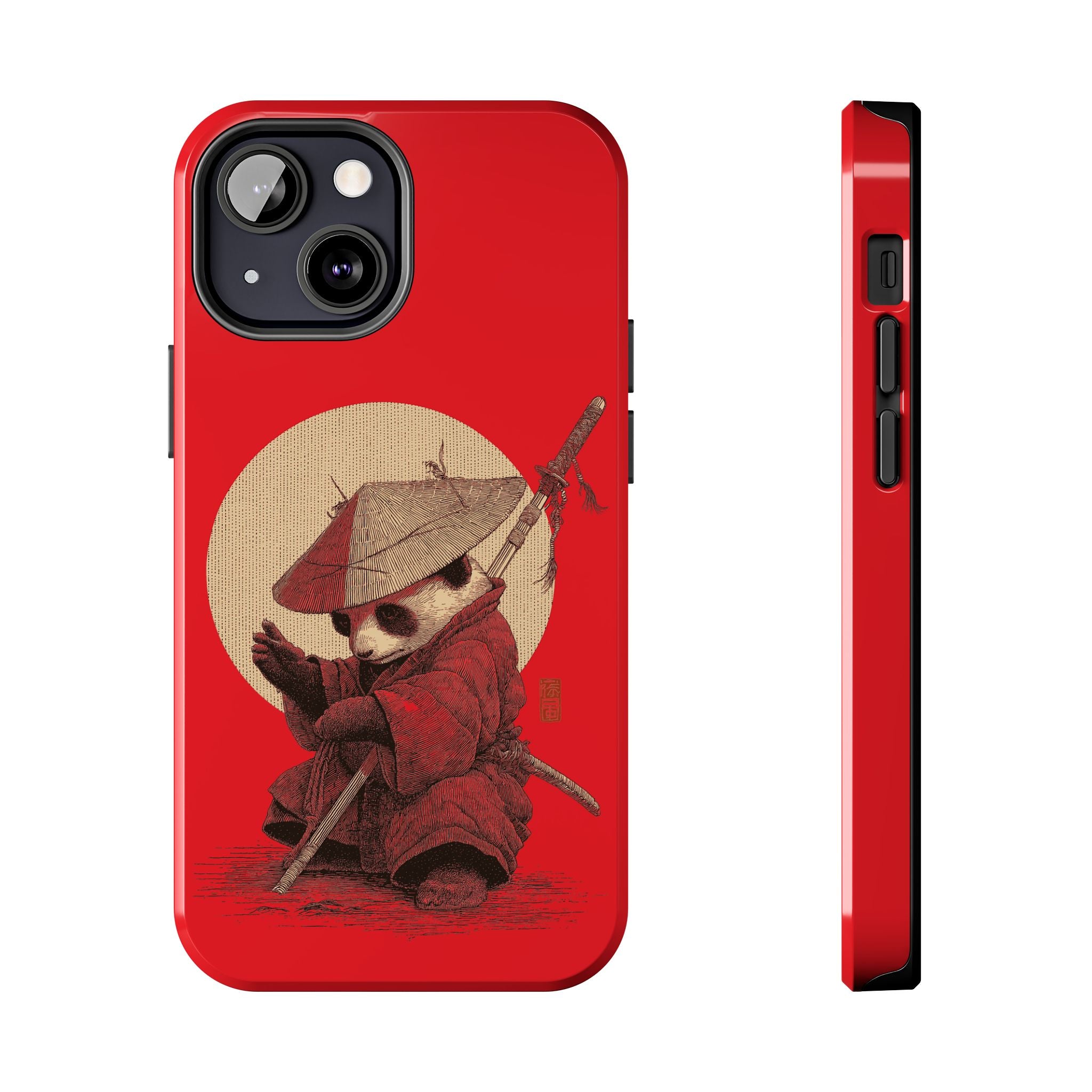 japanese-samurai-panda-iphone-tough-case-kawaii-animal-phone-cover-protective-phone-cover-japandi-art-iphone-case