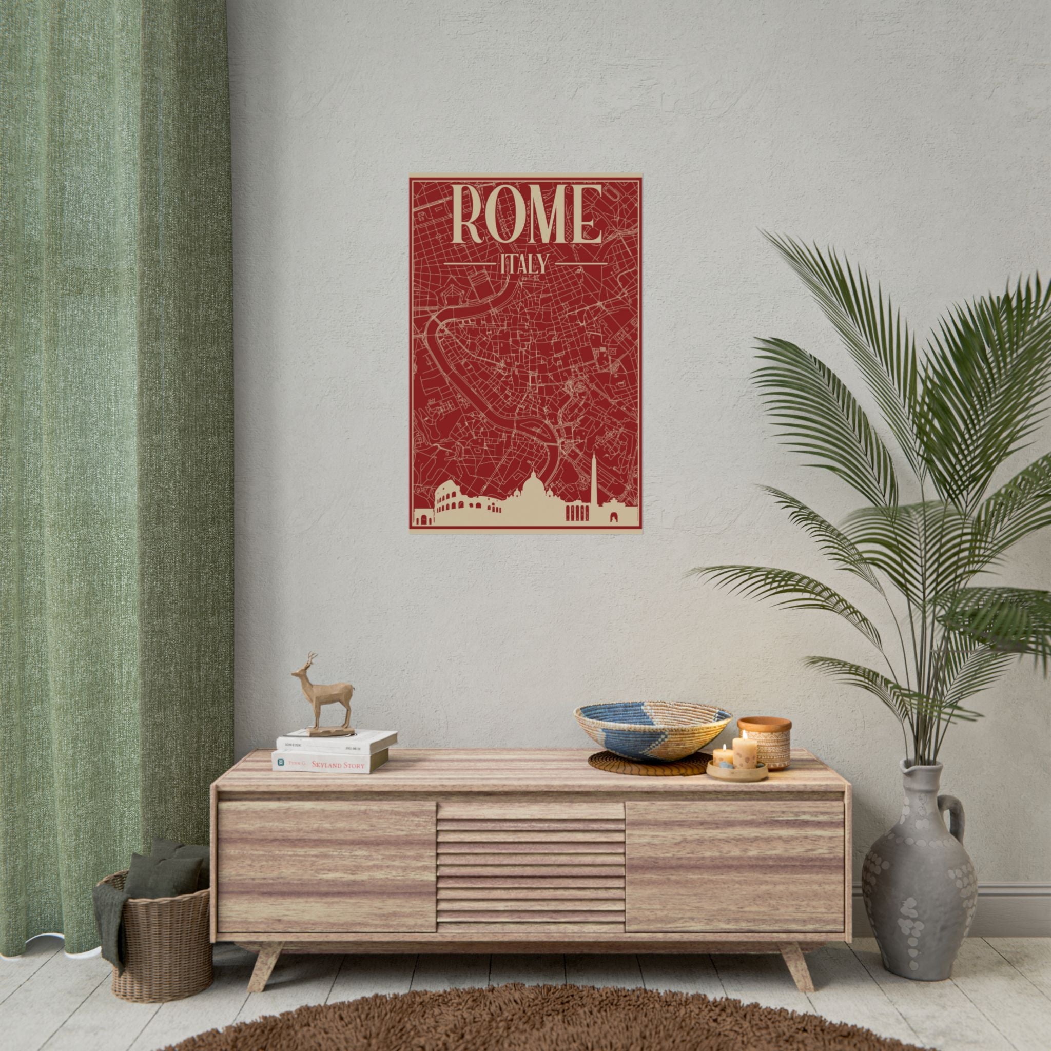 rome-italy-travel-poster-rolled-posters-for-home-decor-wall-art-print-italian-cityscape-wall-hanging