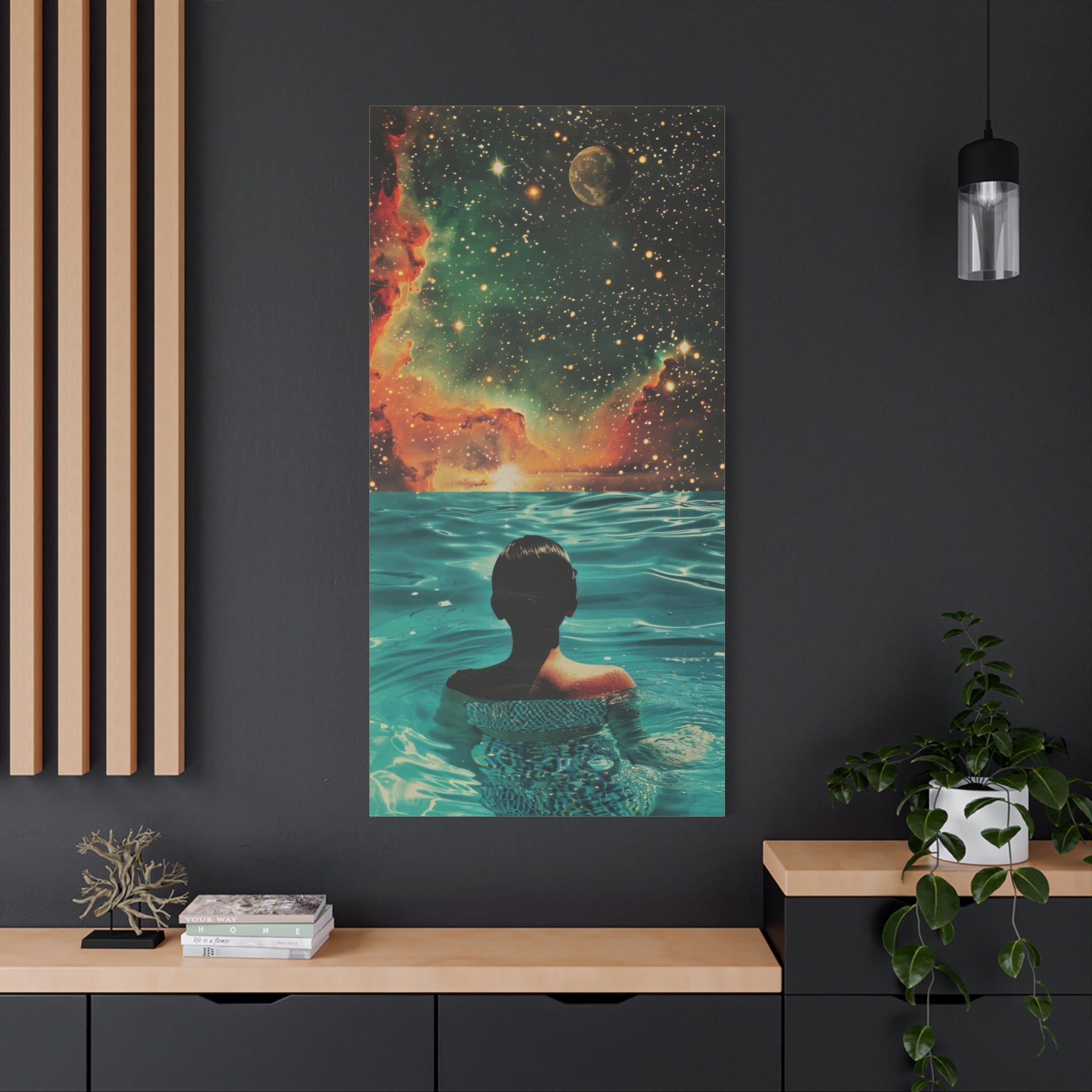 canvas-wall-art-galaxy-swimming-aesthetic-decor-stretched-matte-canvas-unique-home-decoration-space-themed-room-decor-cool-wa