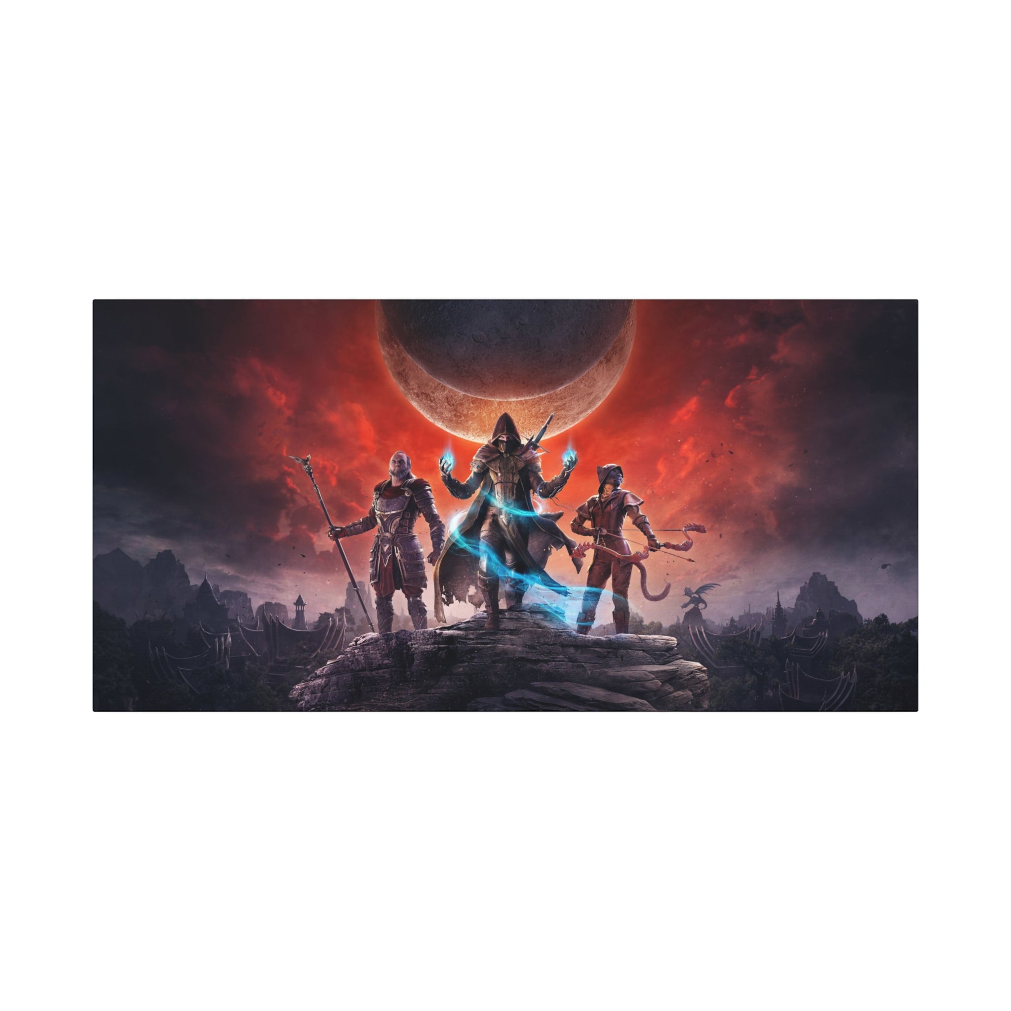 The Elder Scrolls Elsweyr, Skyrim Canvas Wall Art - Dragon Game Canvas Print Room Decor, Gaming Wall Art, Skyrim Gift