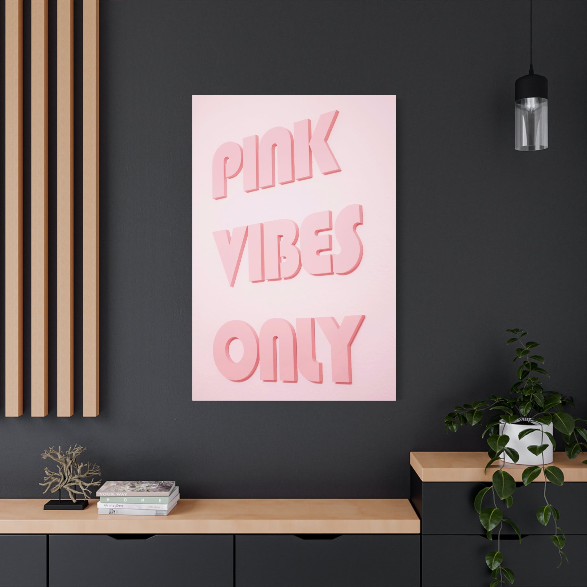 canvas-print-pink-vibes-only-pink-wall-art-aesthetic-wall-art-quote-home-office-decor-retro-wall-decor-pink-print-living-room