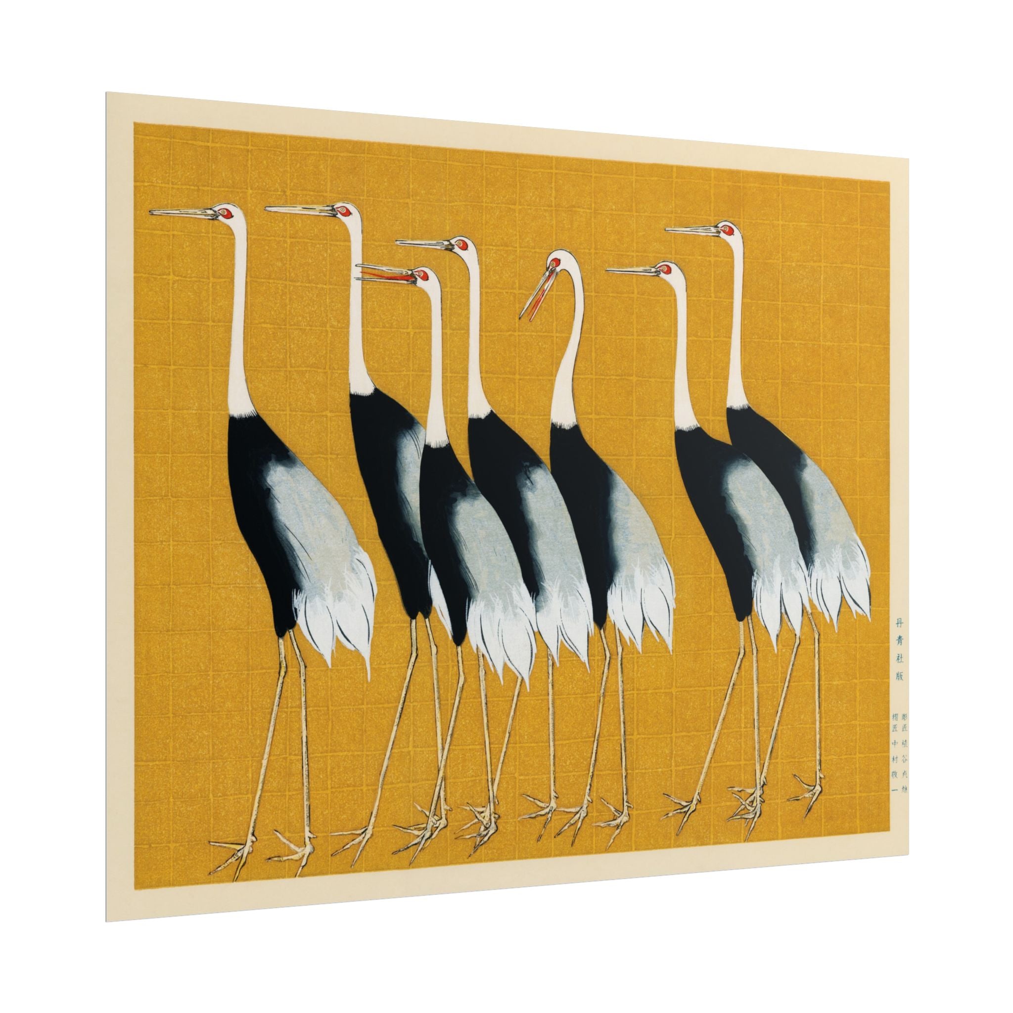 Japanese Red Crown Crane Poster Wall Art, Home Decor, Housewarming Gift, Poster Print, Japanese Poster Wall Decor