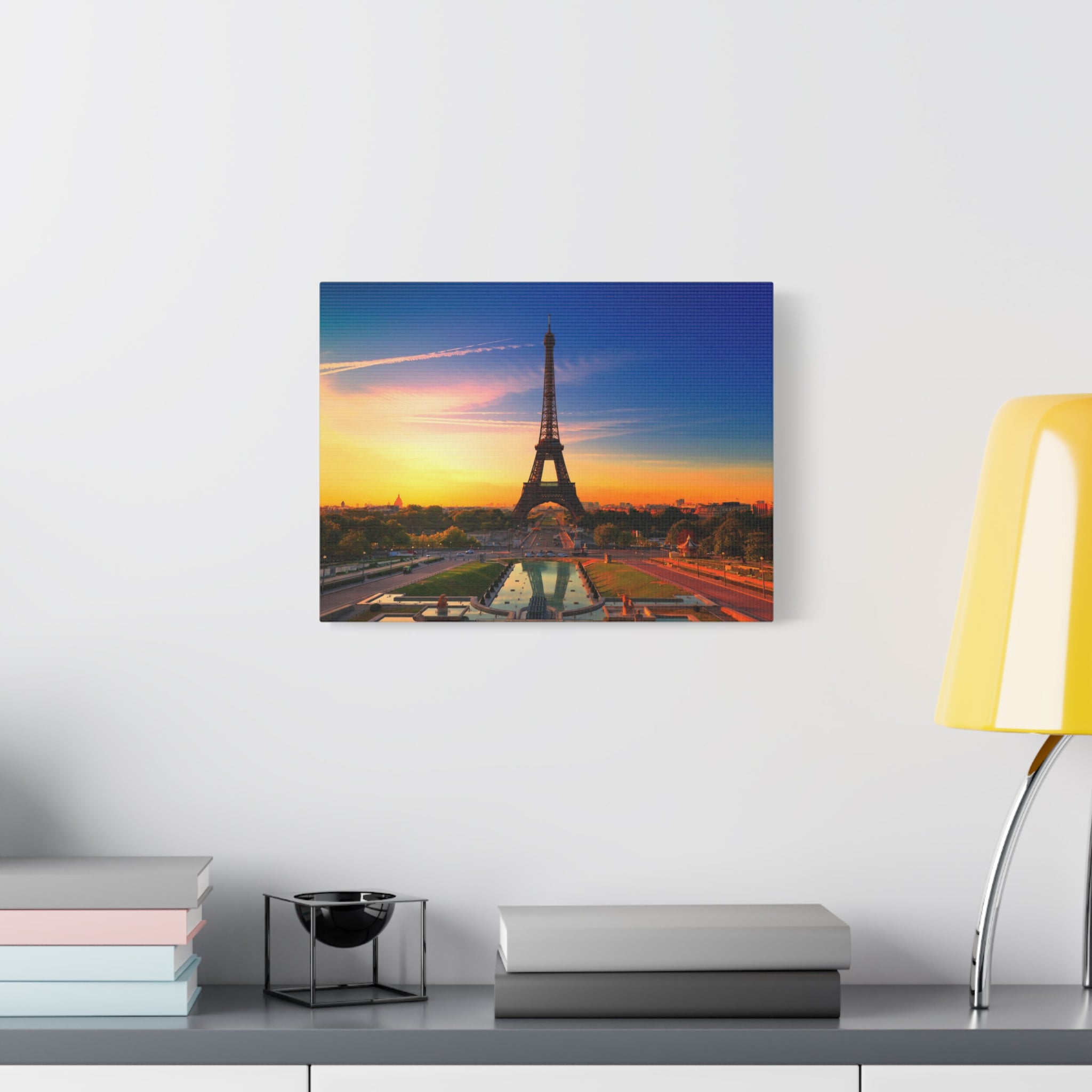 canvas-wall-art-paris-sunset-france-matte-stretched-print-beautiful-landscape-home-decor-room-decor-wall-hanging-office-art