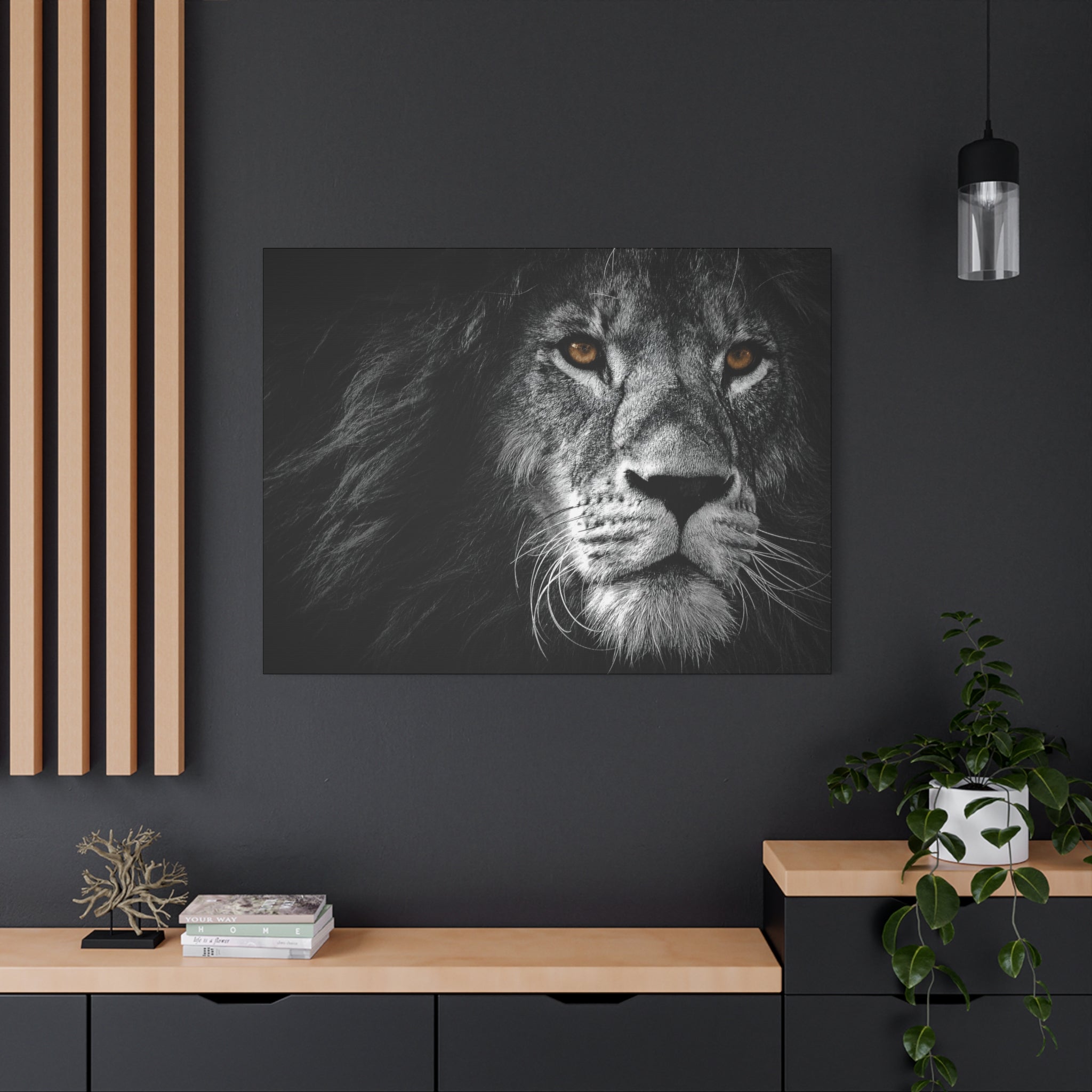 canvas-print-lion-wall-art-black-and-white-living-room-decor-matte-stretched-lion-poster-jungle-animal-art-print-wildlife-saf