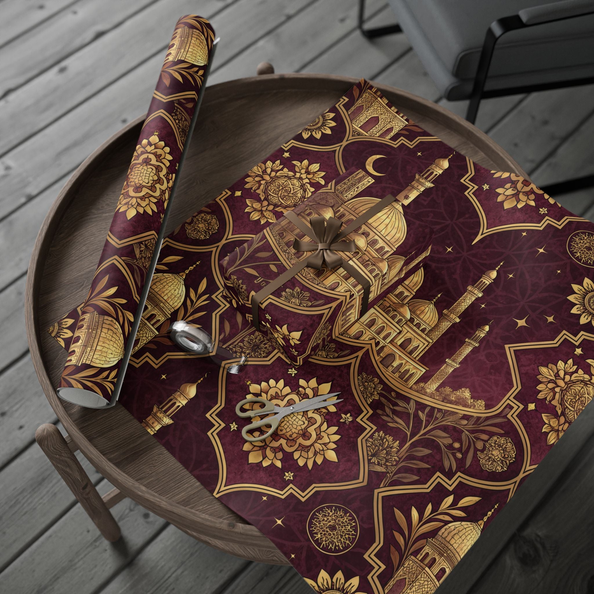 ramadan-night-wrapping-papers-islamic-celestial-gift-wrap-mosque-silhouette-eid-holiday-supplies-festive-present-packaging-re