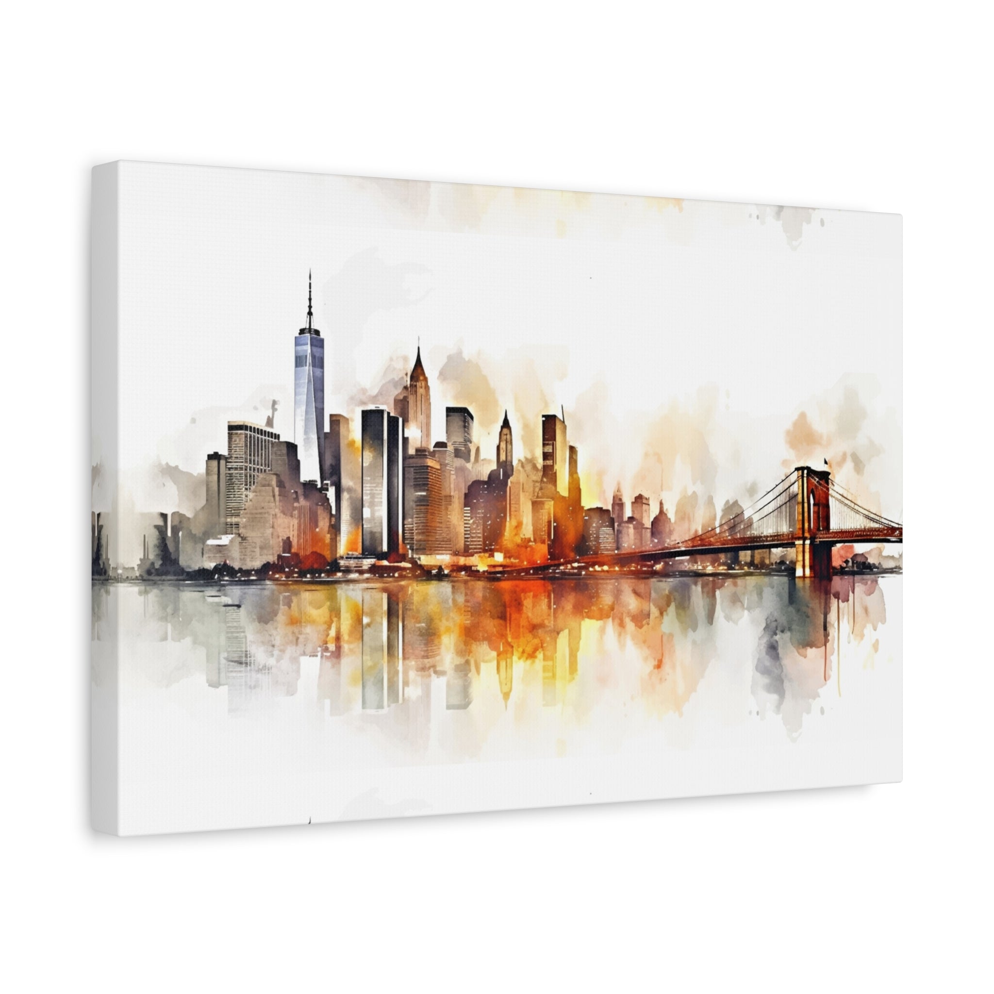 canvas-wall-art-print-watercolor-new-york-city-cityscape-home-decor-matte-stretched-alternative-nyc-wall-decor-urban-landscap