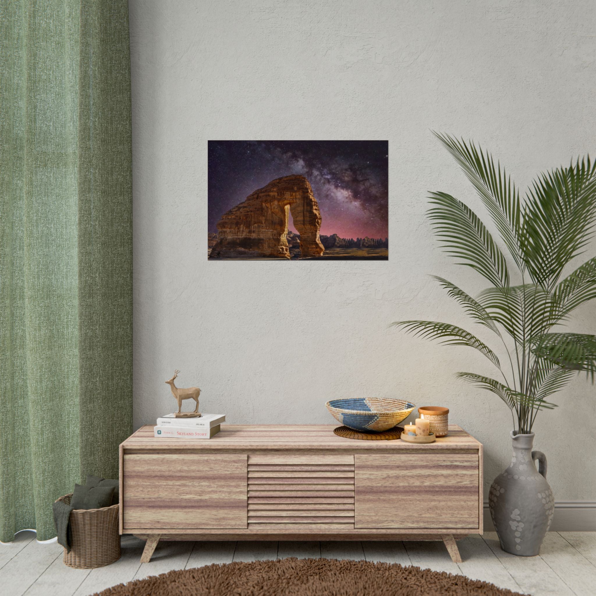 desert-landscape-poster-print-milky-way-poster-wall-art-milky-way-decor-artwork-unique-home-decor-starry-night-picture